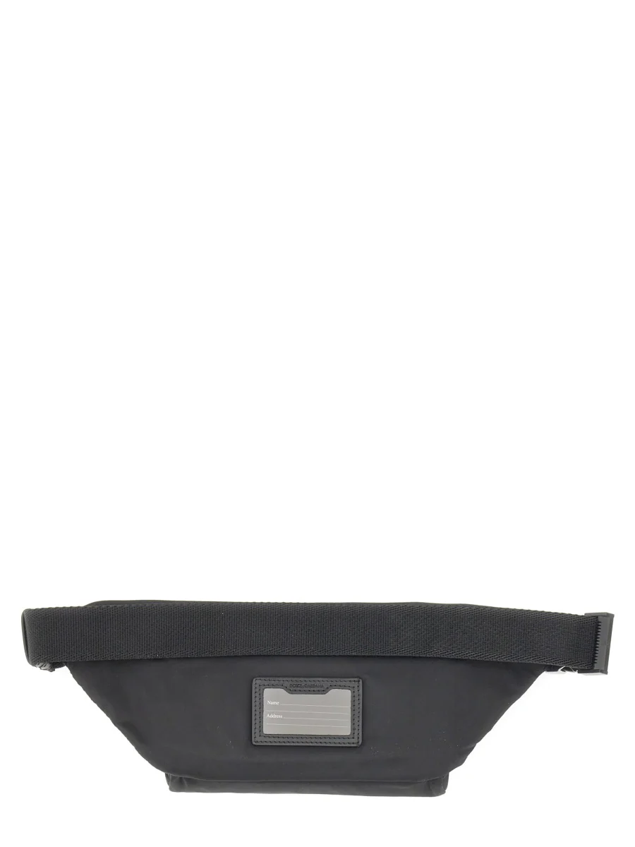 DOLCE & GABBANA Small Nylon Belt Bag with Rubberized Logo - Image 2