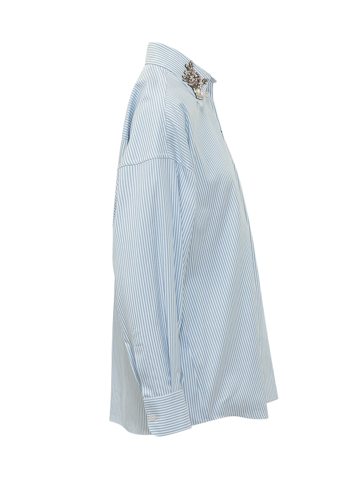 Dolce & Gabbana Striped Shirt with Jewel Accents - Image 3
