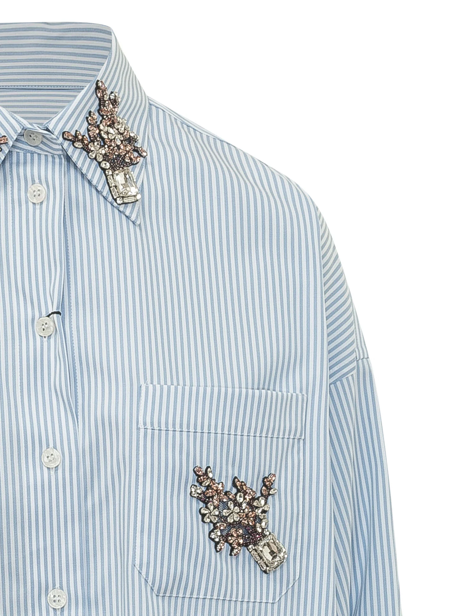 Dolce & Gabbana Striped Shirt with Jewel Accents - Image 4