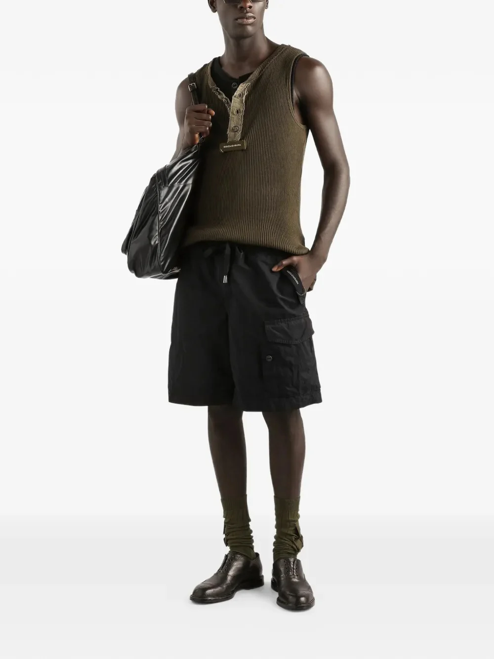 Dolce & Gabbana Stylish Cargo Shorts with Drawstring Waistband - Size 48 - Image 2