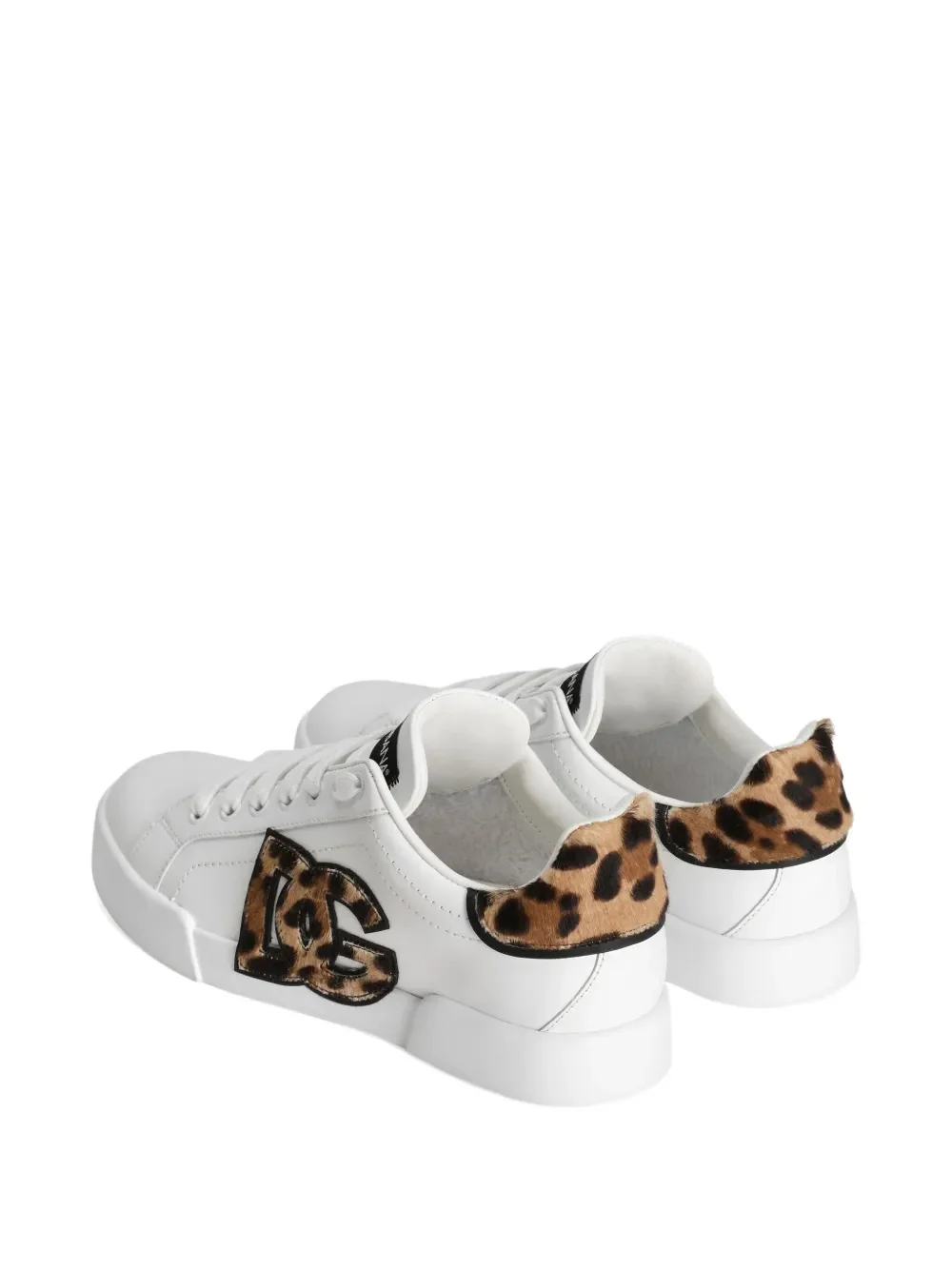 Dolce & Gabbana Women's Leather Sneaker with Foam Footbed and 15mm Sole Height - Image 3