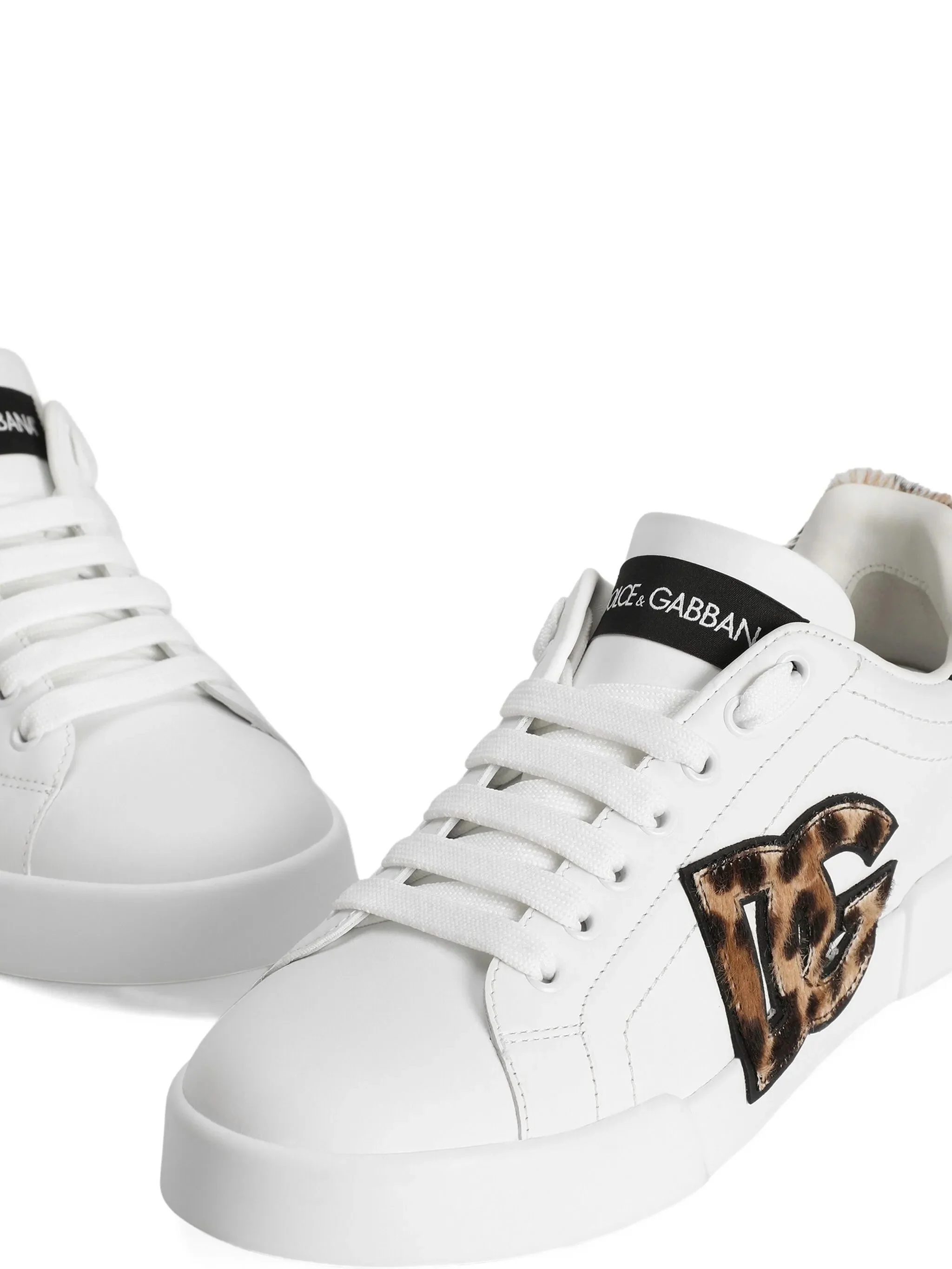 Dolce & Gabbana Women's Leather Sneaker with Foam Footbed and 15mm Sole Height - Image 4