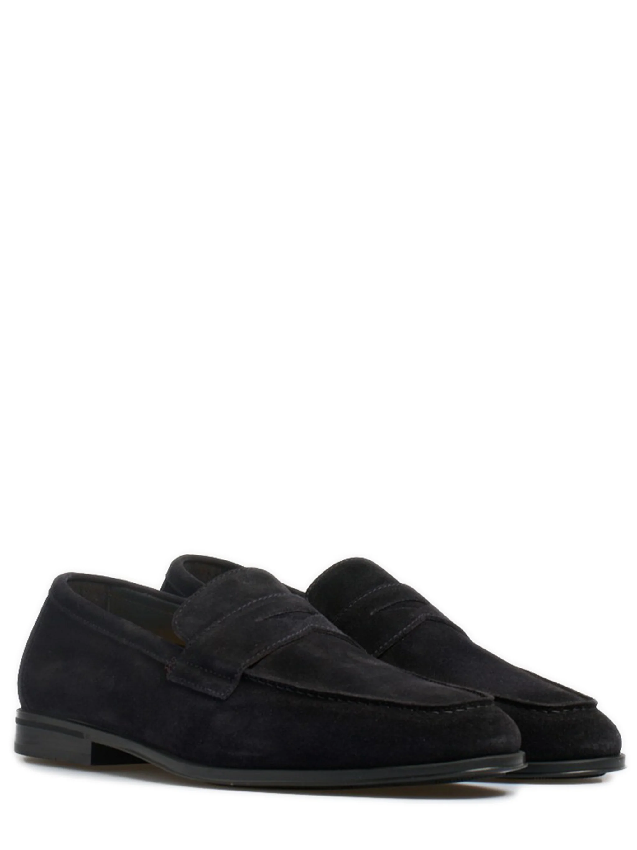 Doucal's Suede Penny Loafer with Rubber Sole - Image 2