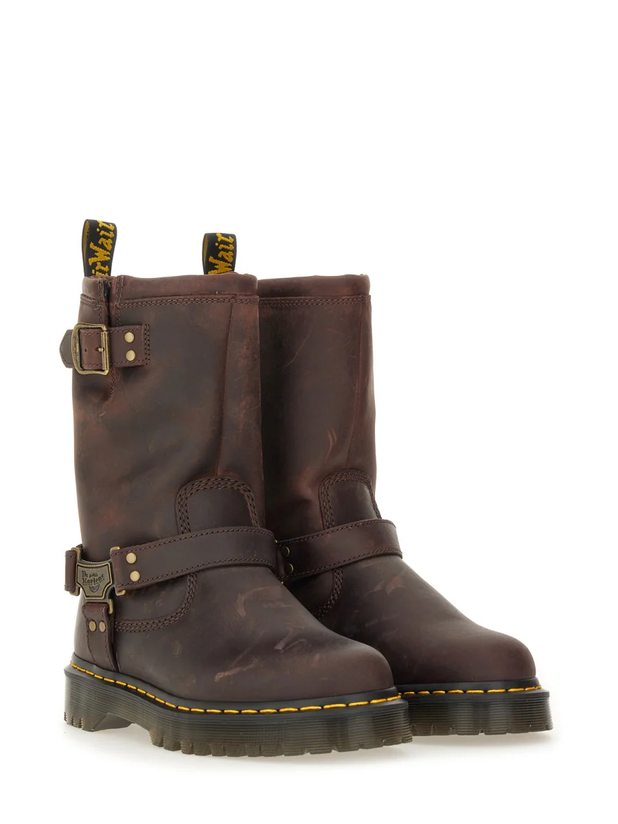 Dr. Martens Dr MARTENS Anistone Hi Leather Biker Boots - Image 2