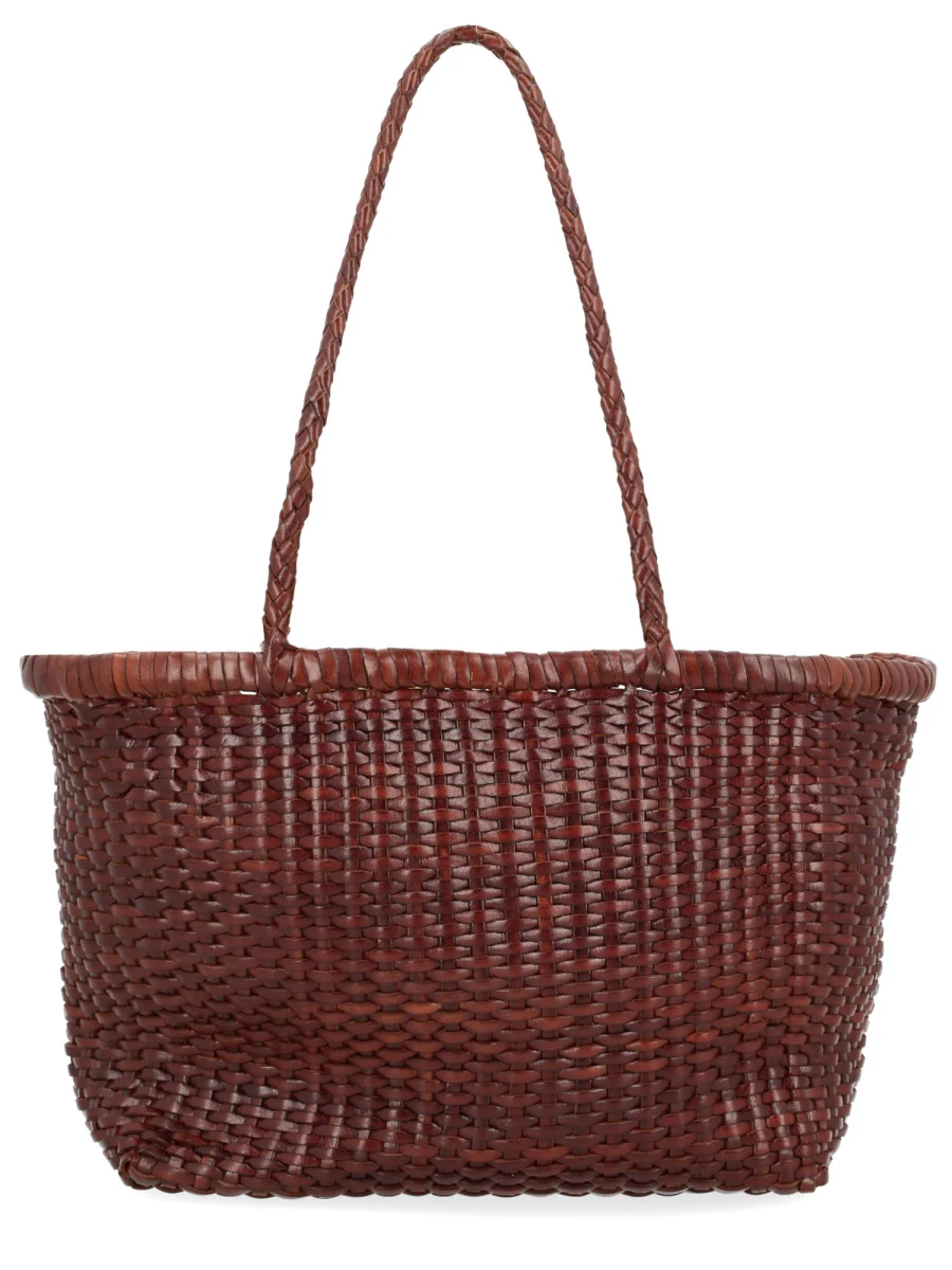 DRAGON DIFFUSION B Weave Small Woven Leather Tote