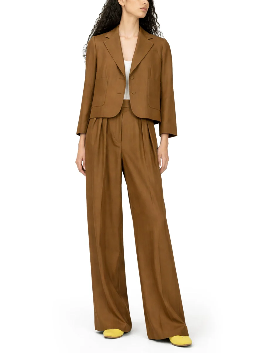 DRIES VAN NOTEN Belted Striped Wool-blend Wide-leg Pants - Image 3