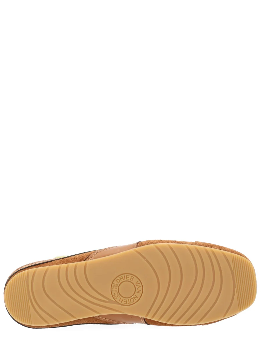 DRIES VAN NOTEN Leather-trimmed Suede Sneakers - Image 6