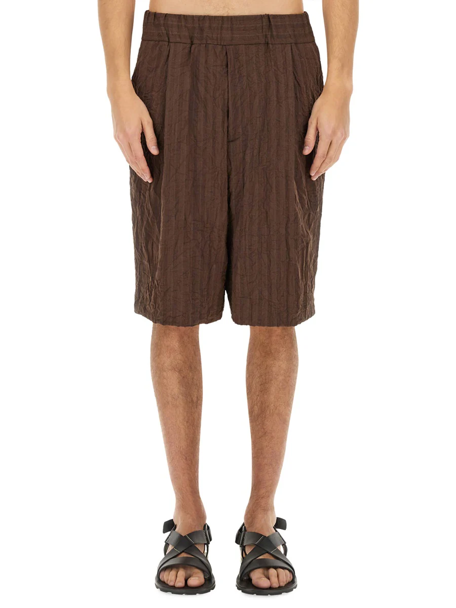 DRIES VAN NOTEN Pleated Bermuda Shorts - Image 5