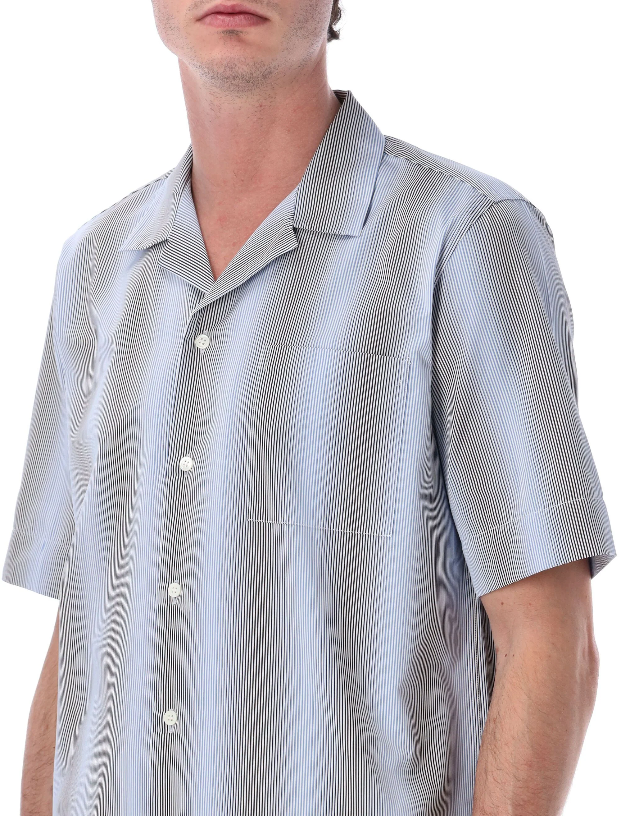 Dries Van Noten Relaxed Fit Short Sleeve Striped Shirt - Size 50 - Image 3