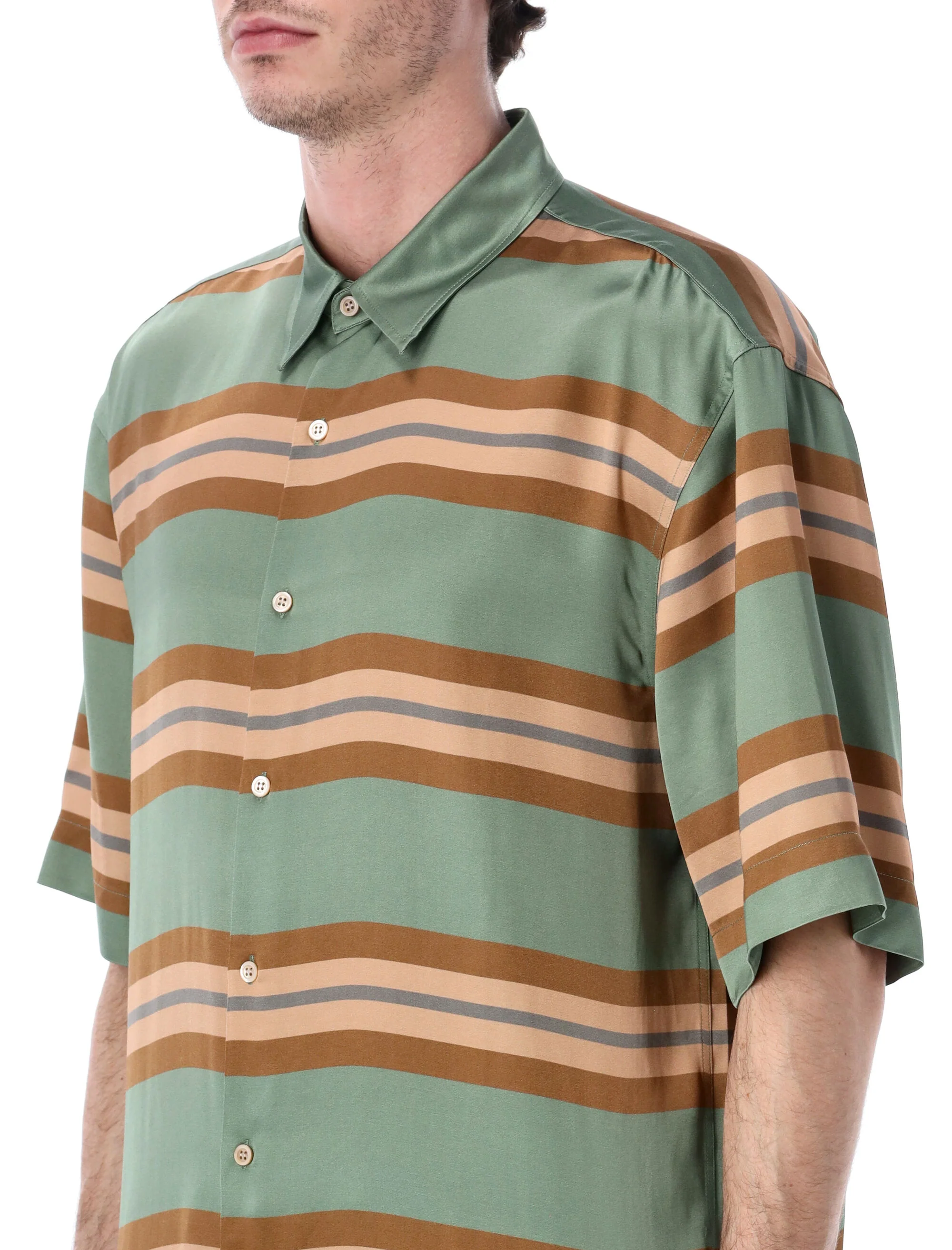 Dries Van Noten Striped Fluid Shirt - Image 3