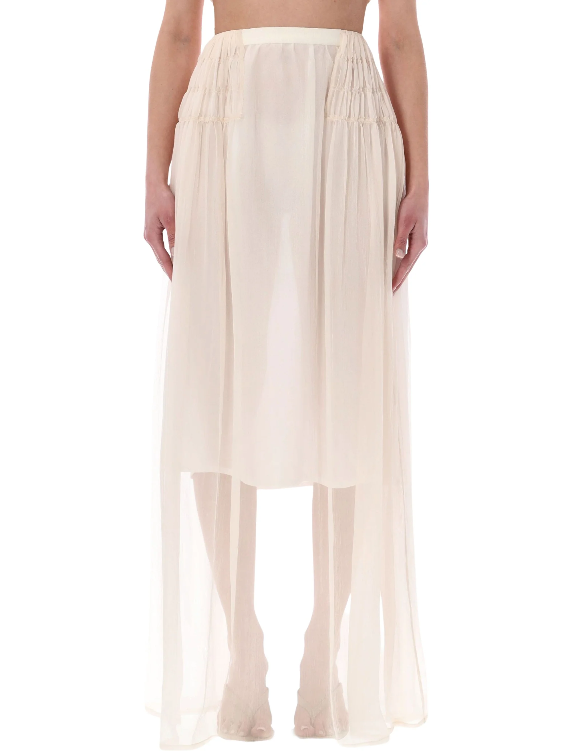 Dries Van Noten Textured Silk Pleated Front Mini Skirt
