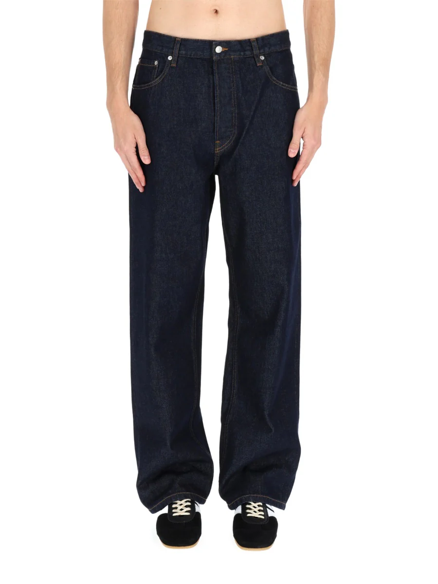 DRIES VAN NOTEN Wide-leg Pleated Cotton Trousers - Image 3