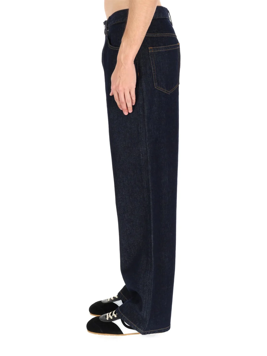 DRIES VAN NOTEN Wide-leg Pleated Cotton Trousers - Image 4