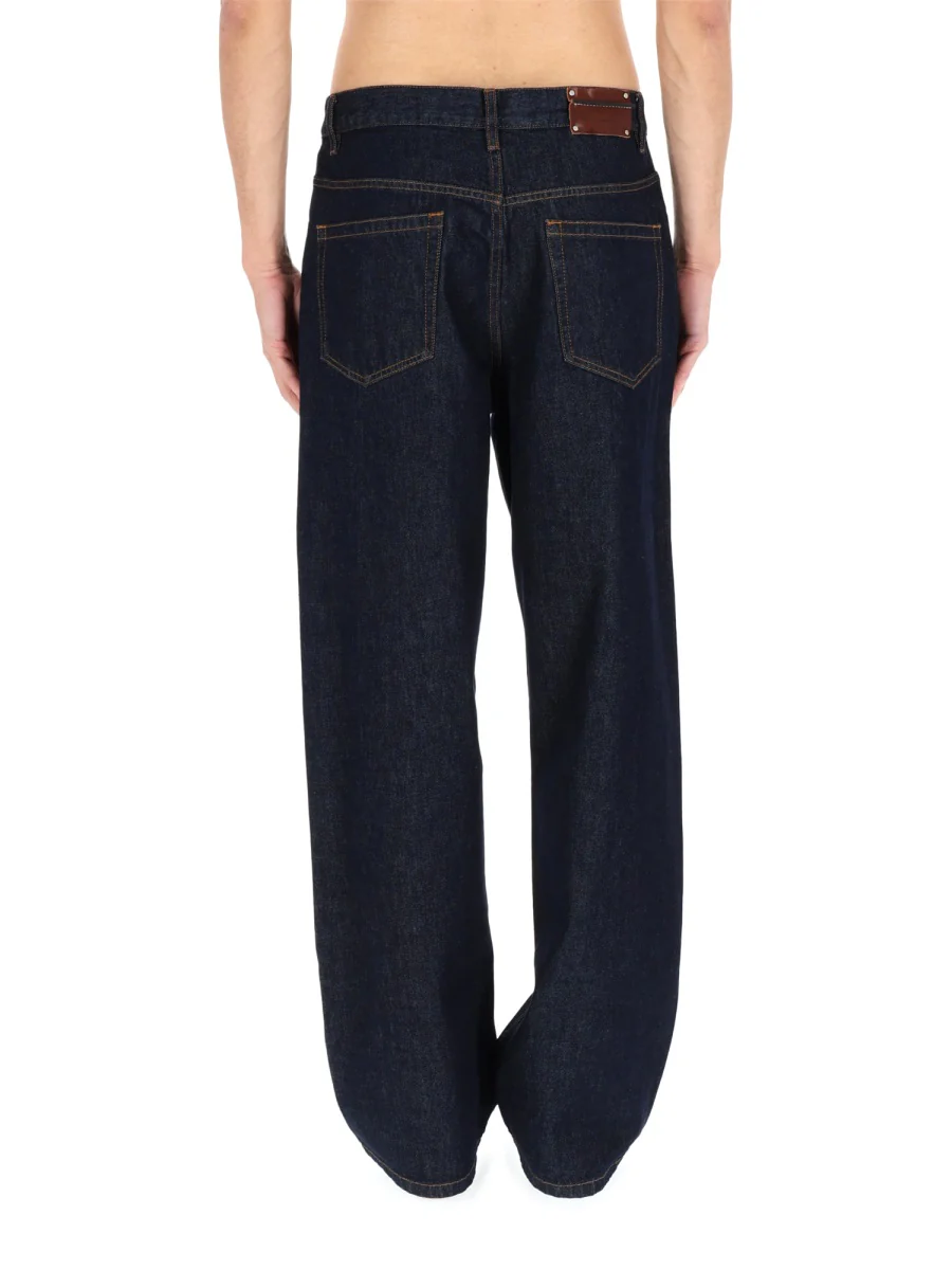 DRIES VAN NOTEN Wide-leg Pleated Cotton Trousers - Image 5
