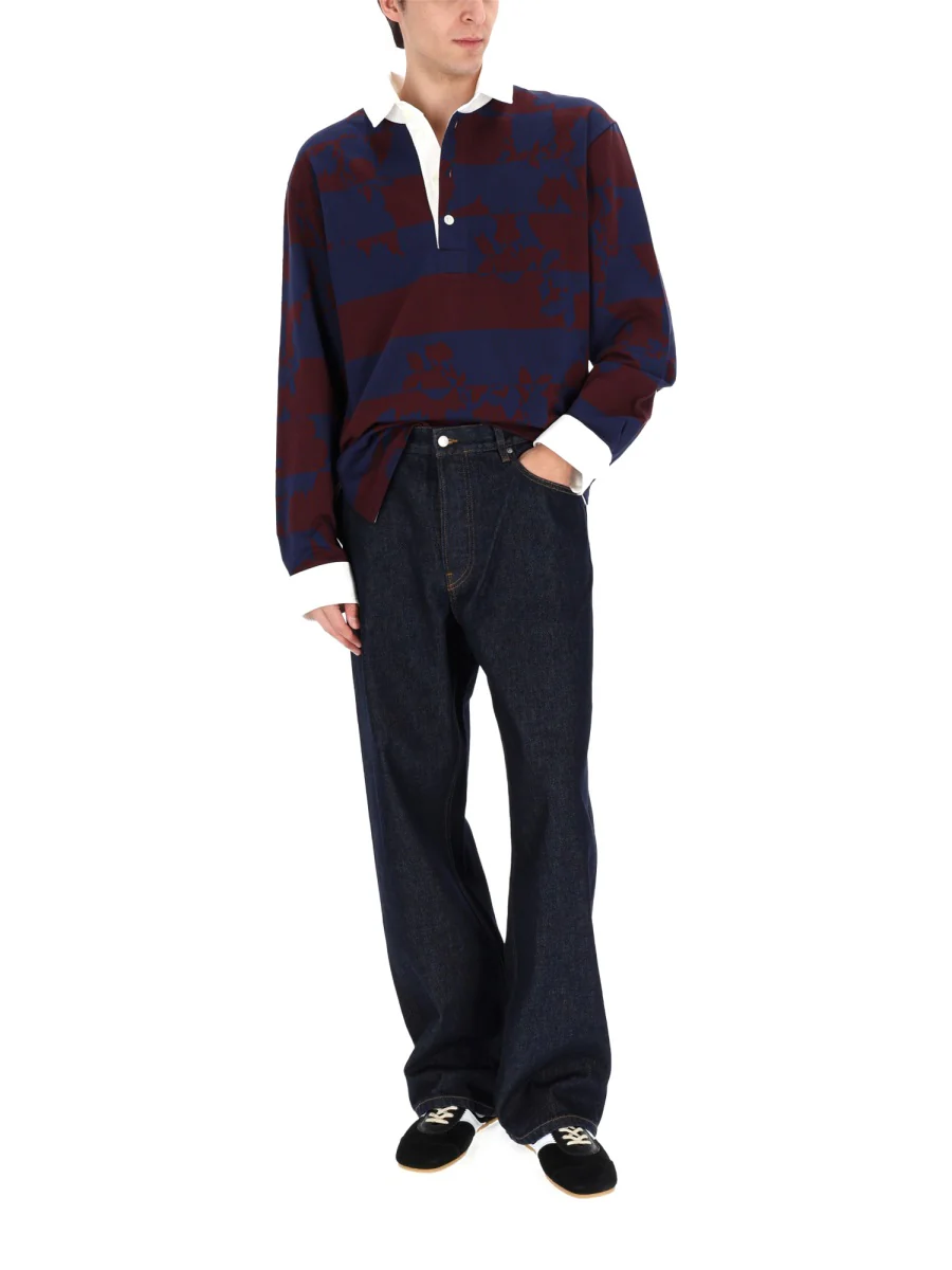 DRIES VAN NOTEN Wide-leg Pleated Cotton Trousers - Image 6