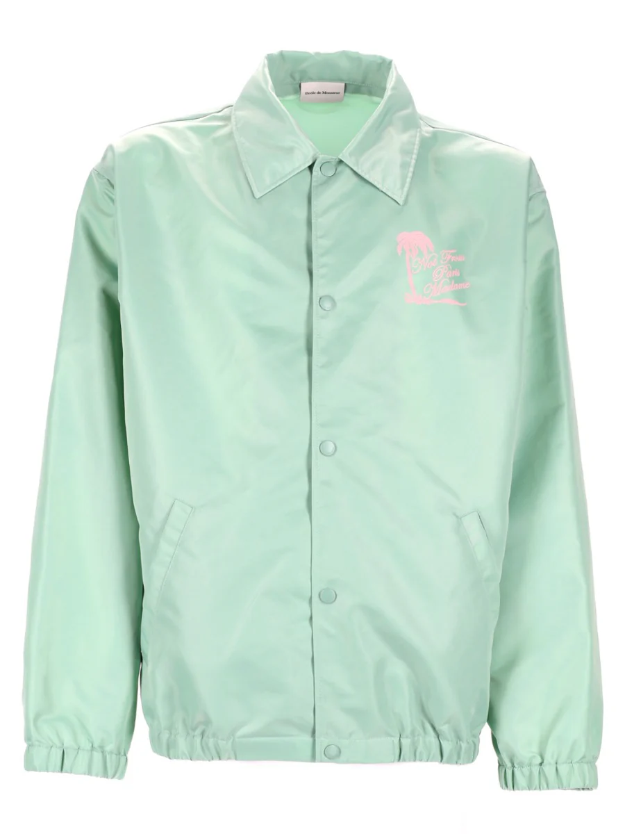 DRÔLE DE MONSIEUR Button Graphic Shirt Jacket