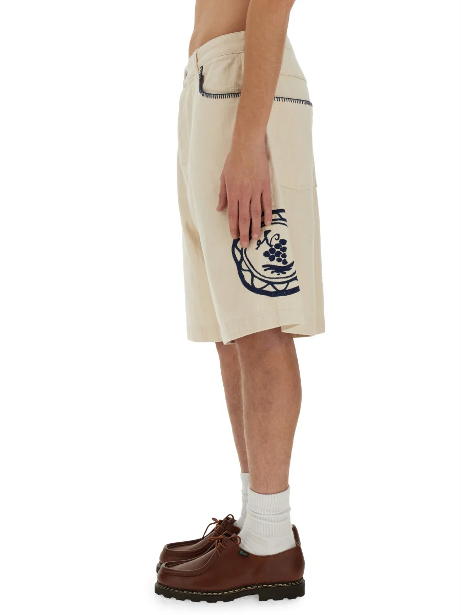 DRÔLE DE MONSIEUR Cotton Bermuda Shorts - Image 4