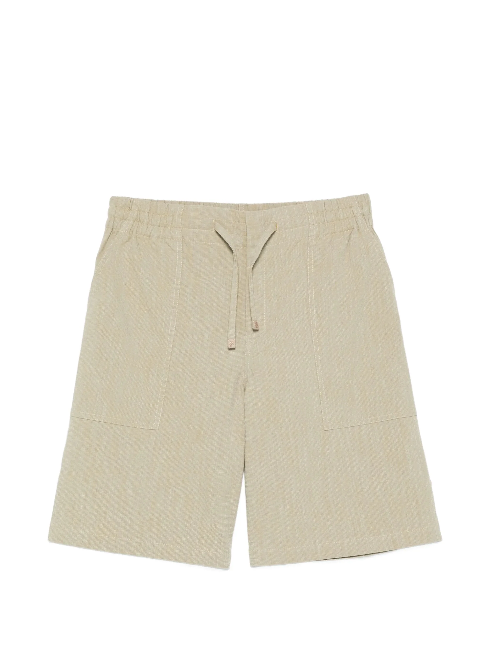 Drole De Monsieur Cotton Bermuda Shorts with Drawstring Waist - P26