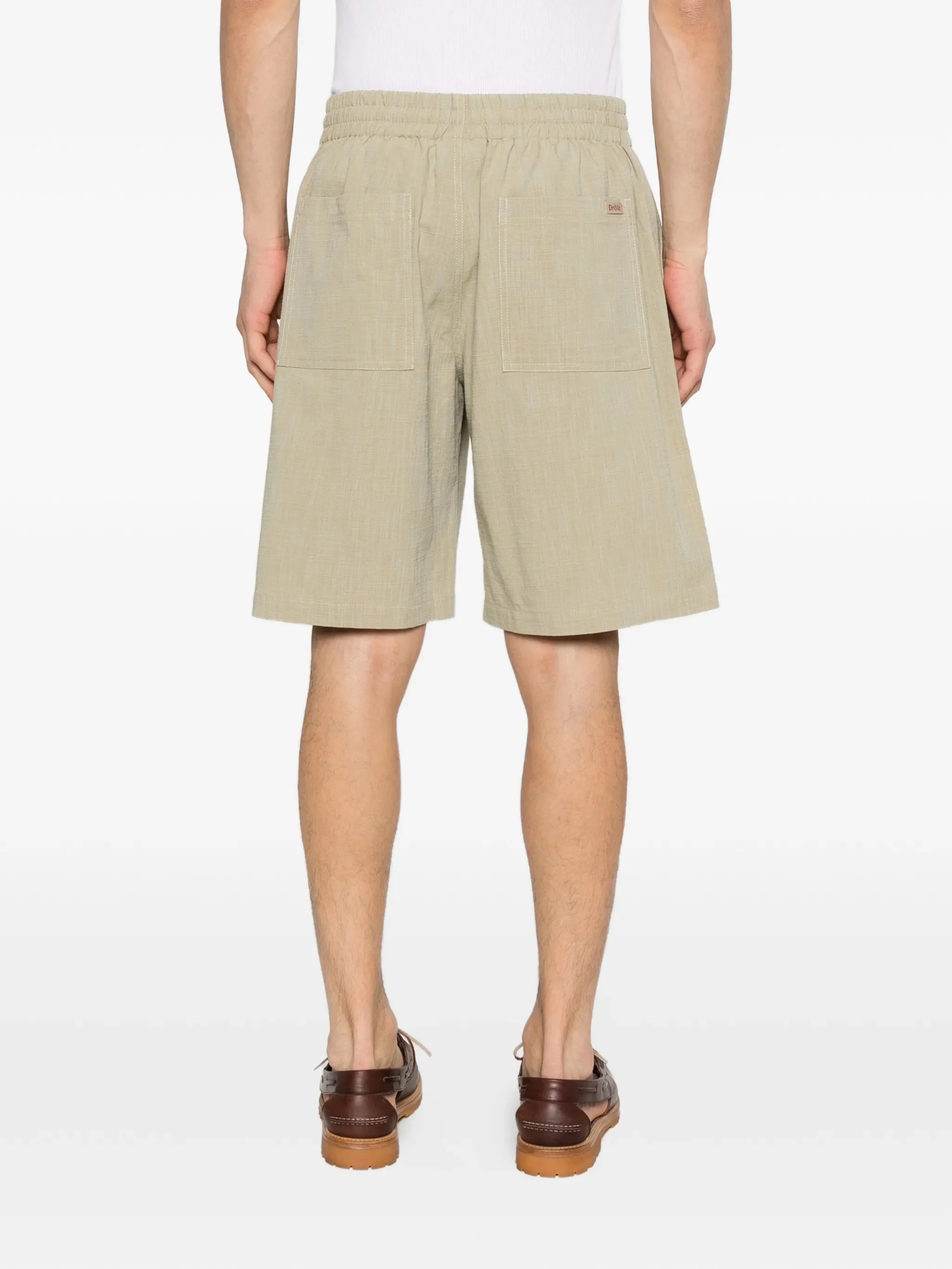 Drole De Monsieur Cotton Bermuda Shorts with Drawstring Waist - P26 - Image 3