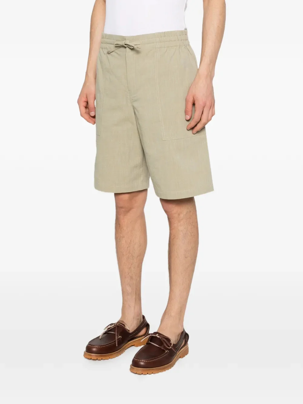 Drole De Monsieur Cotton Bermuda Shorts with Drawstring Waist - P26 - Image 4