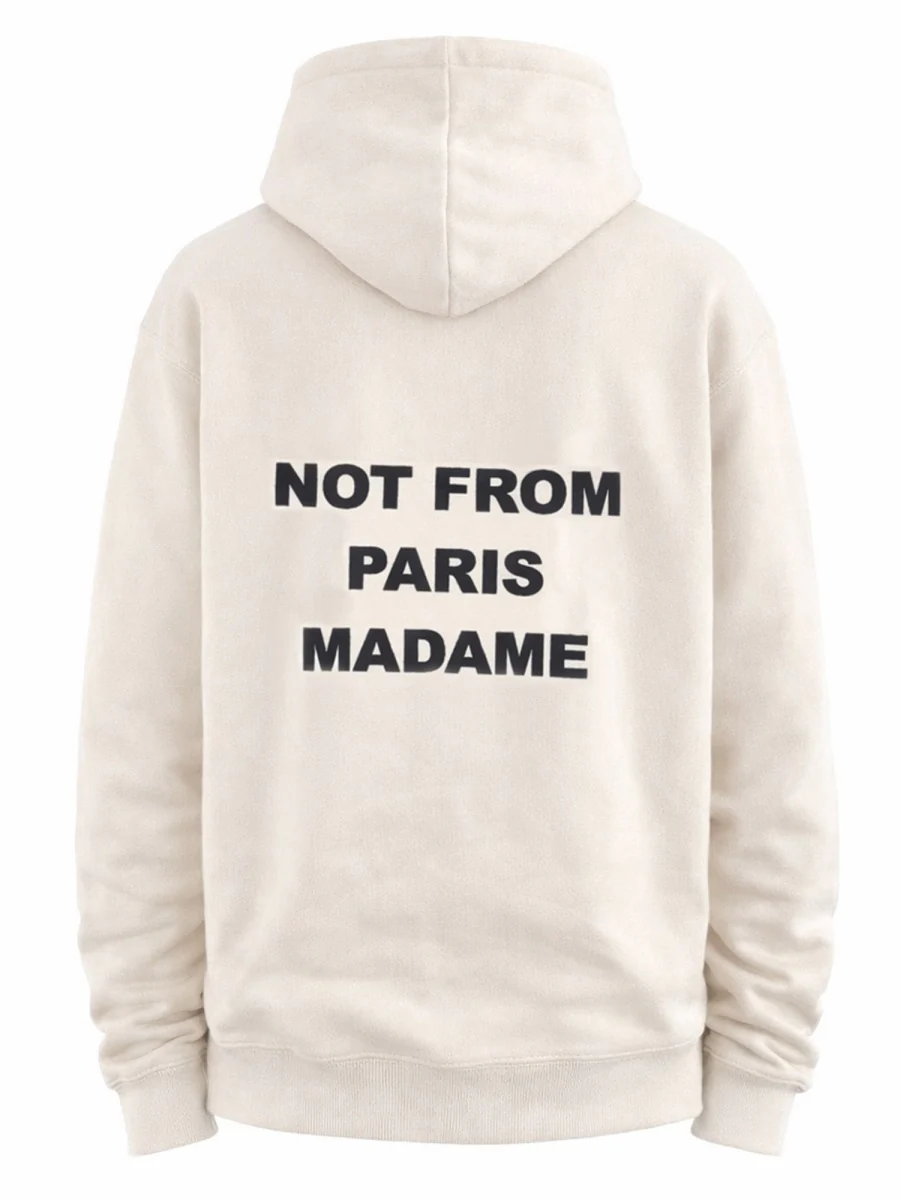 DRÔLE DE MONSIEUR Cotton Slogan Hoodie - Image 2