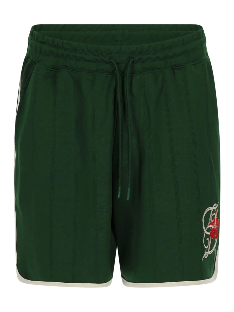 DRÔLE DE MONSIEUR D Hibiscus Embroidered Detail Shorts