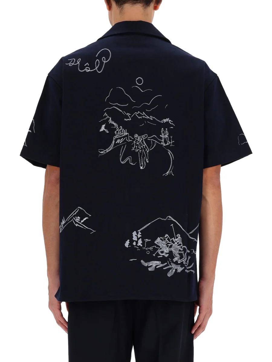 DRÔLE DE MONSIEUR Embroidered Buttoned Shirt - Image 3