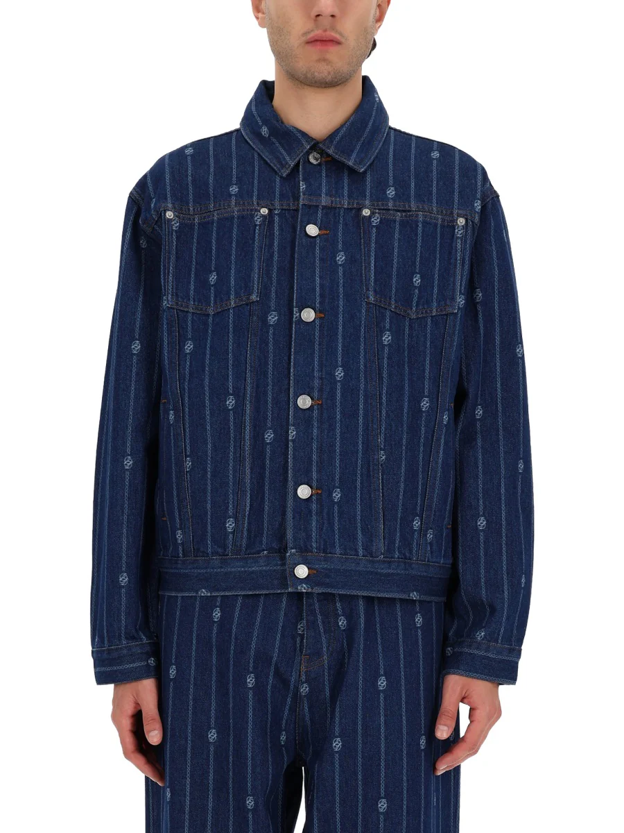 DRÔLE DE MONSIEUR Monogram Denim Jacket