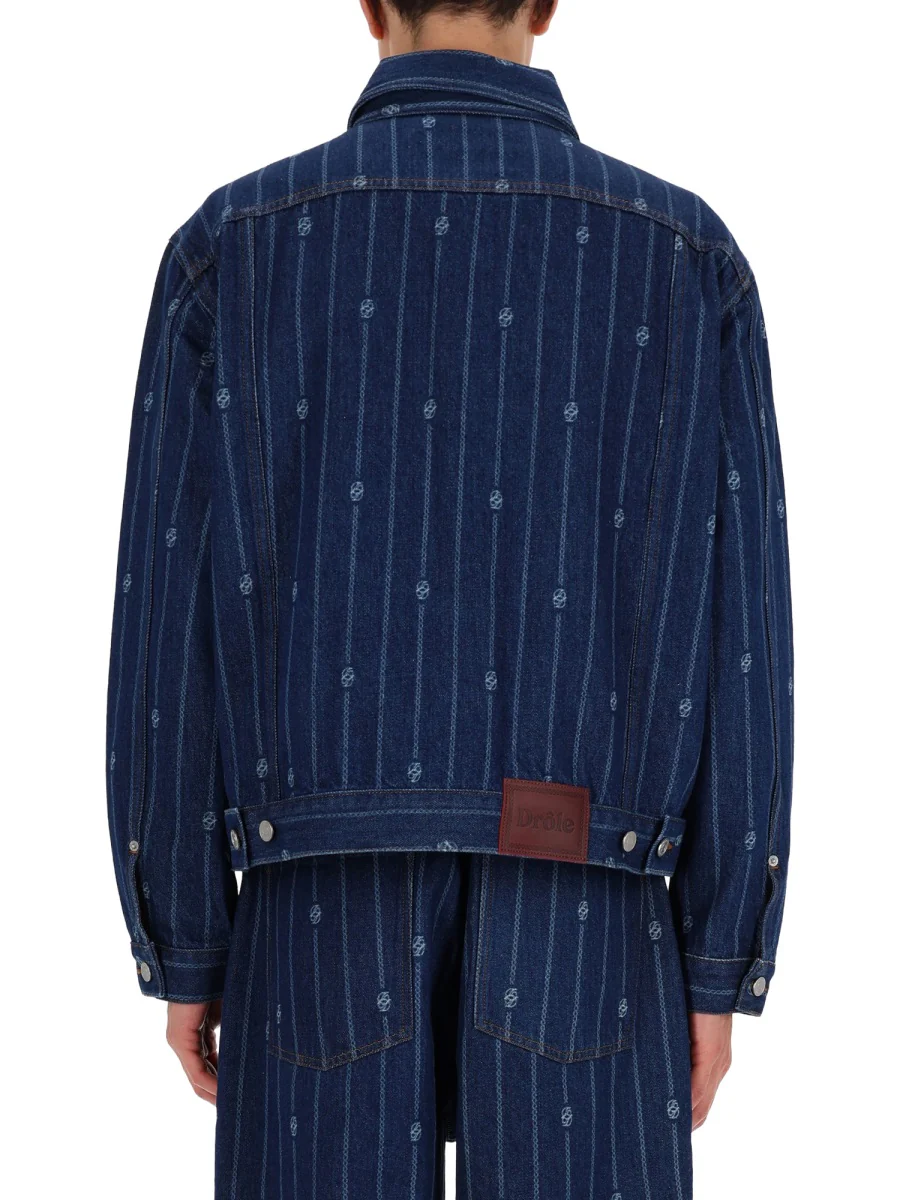 DRÔLE DE MONSIEUR Monogram Denim Jacket - Image 3