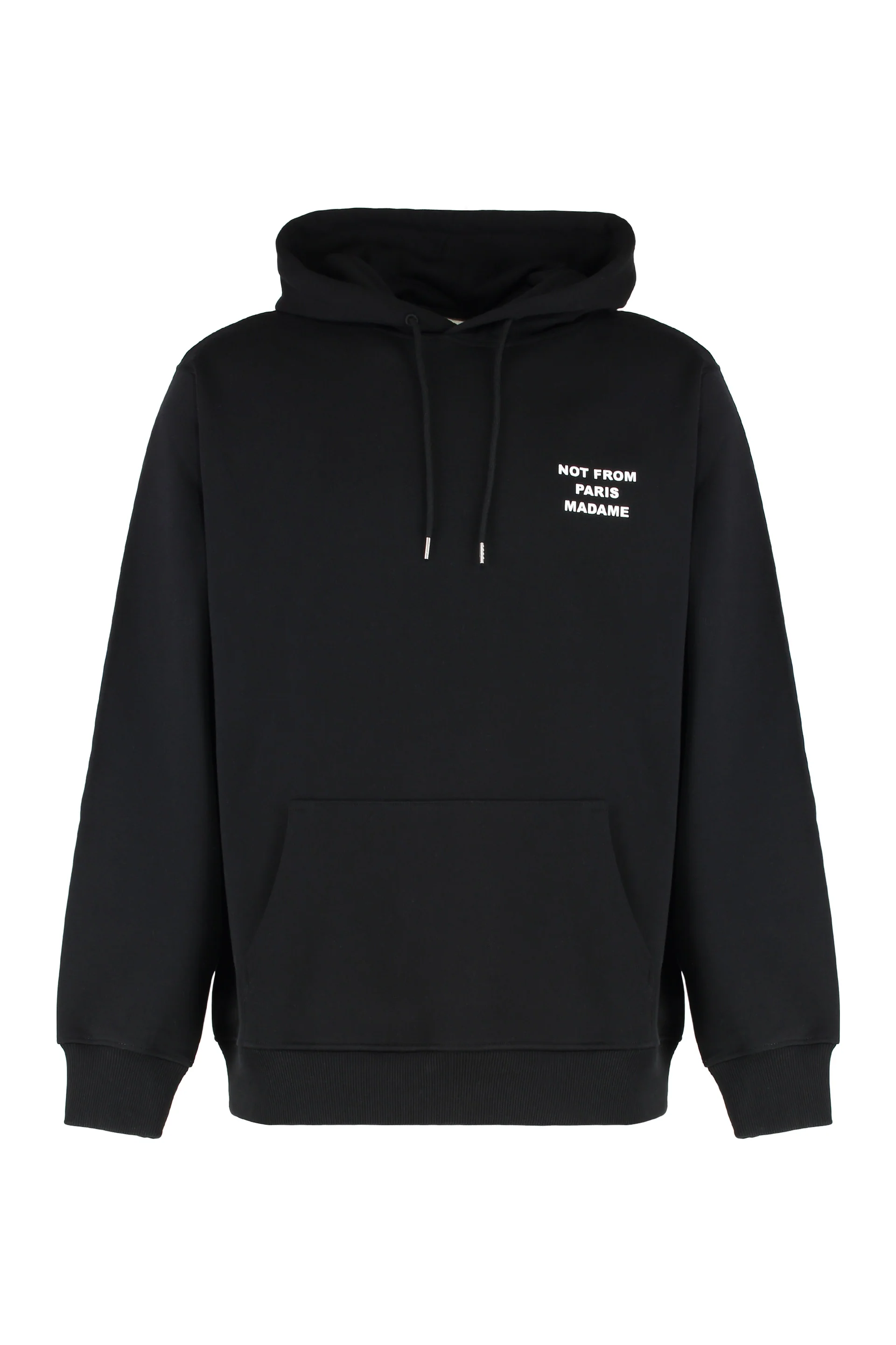 Drole De Monsieur Slogan Hoodie with Drawstring - Regular Fit