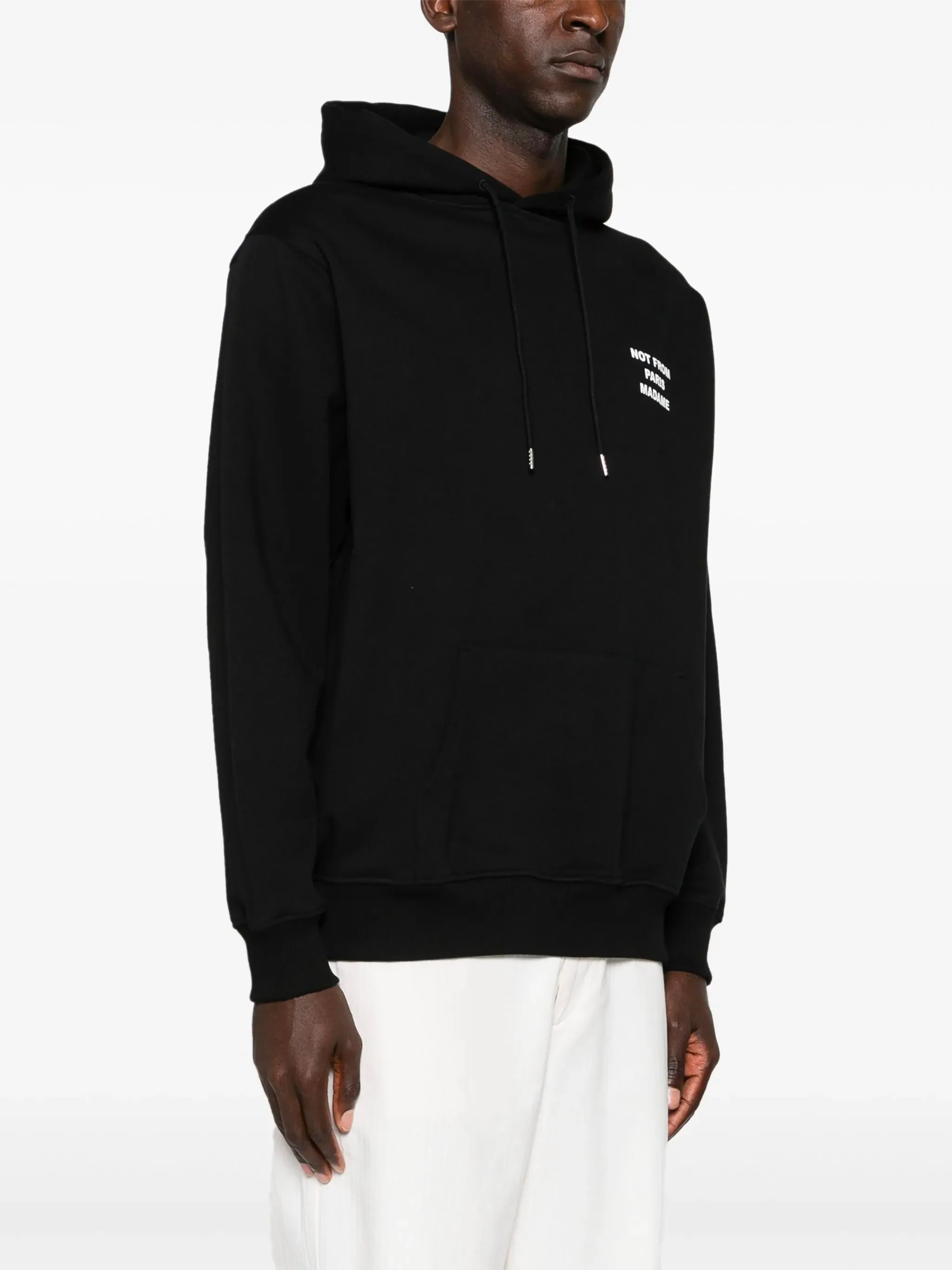 Drole De Monsieur Slogan Hoodie with Drawstring - Regular Fit - Image 3