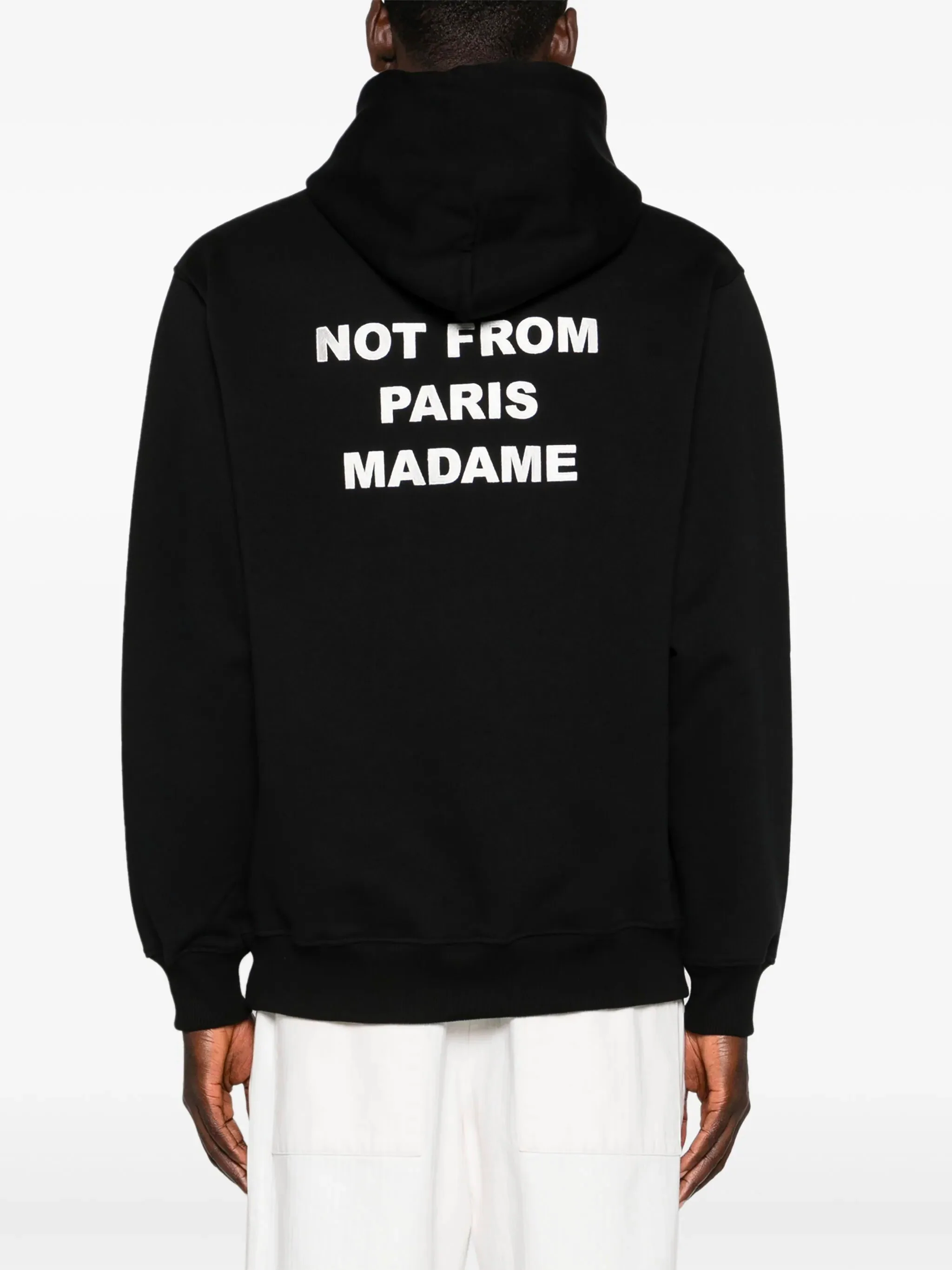 Drole De Monsieur Slogan Hoodie with Drawstring - Regular Fit - Image 4