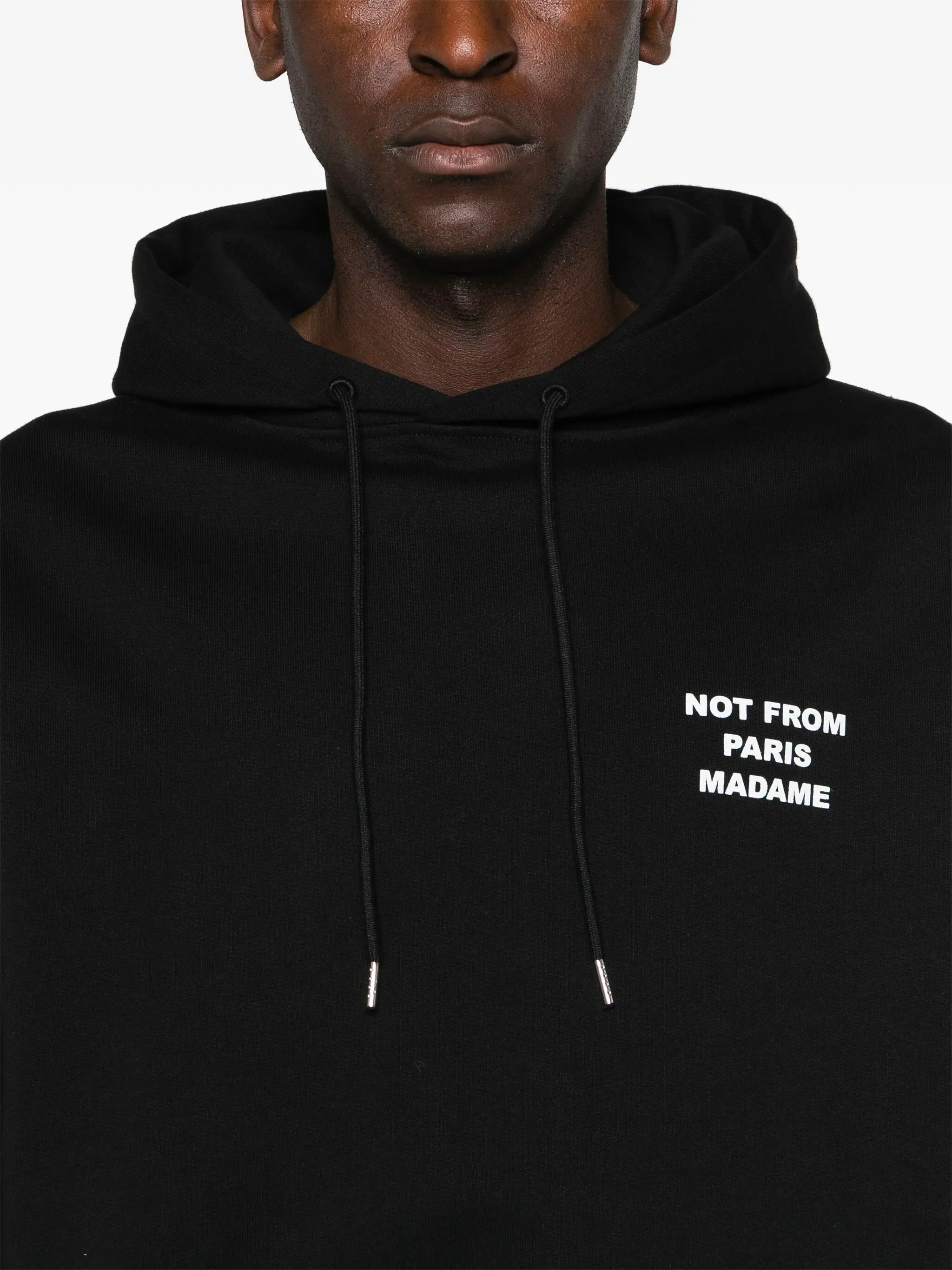 Drole De Monsieur Slogan Hoodie with Drawstring - Regular Fit - Image 5