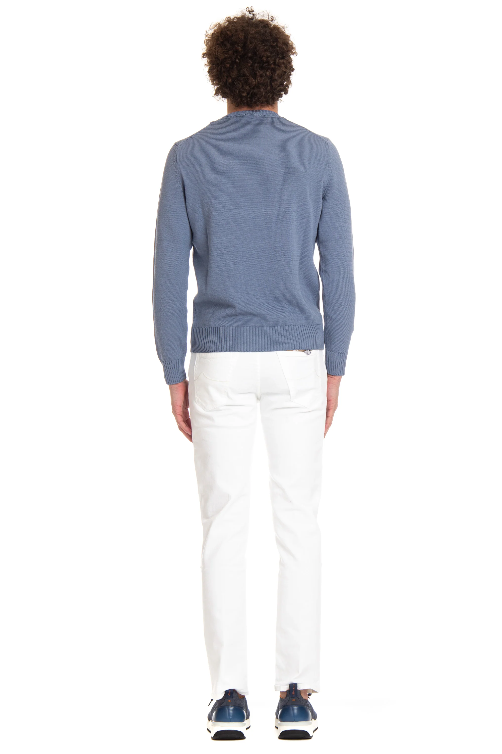 Drumohr Clear Blue Mini Sweater for Men - Image 3