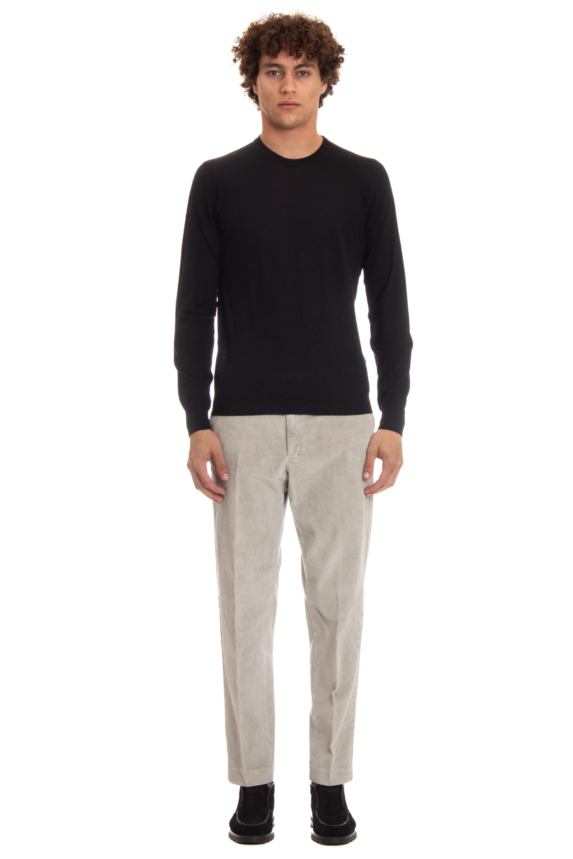 Drumohr Crew Neck Sweater in Extrafine Wool - Image 2