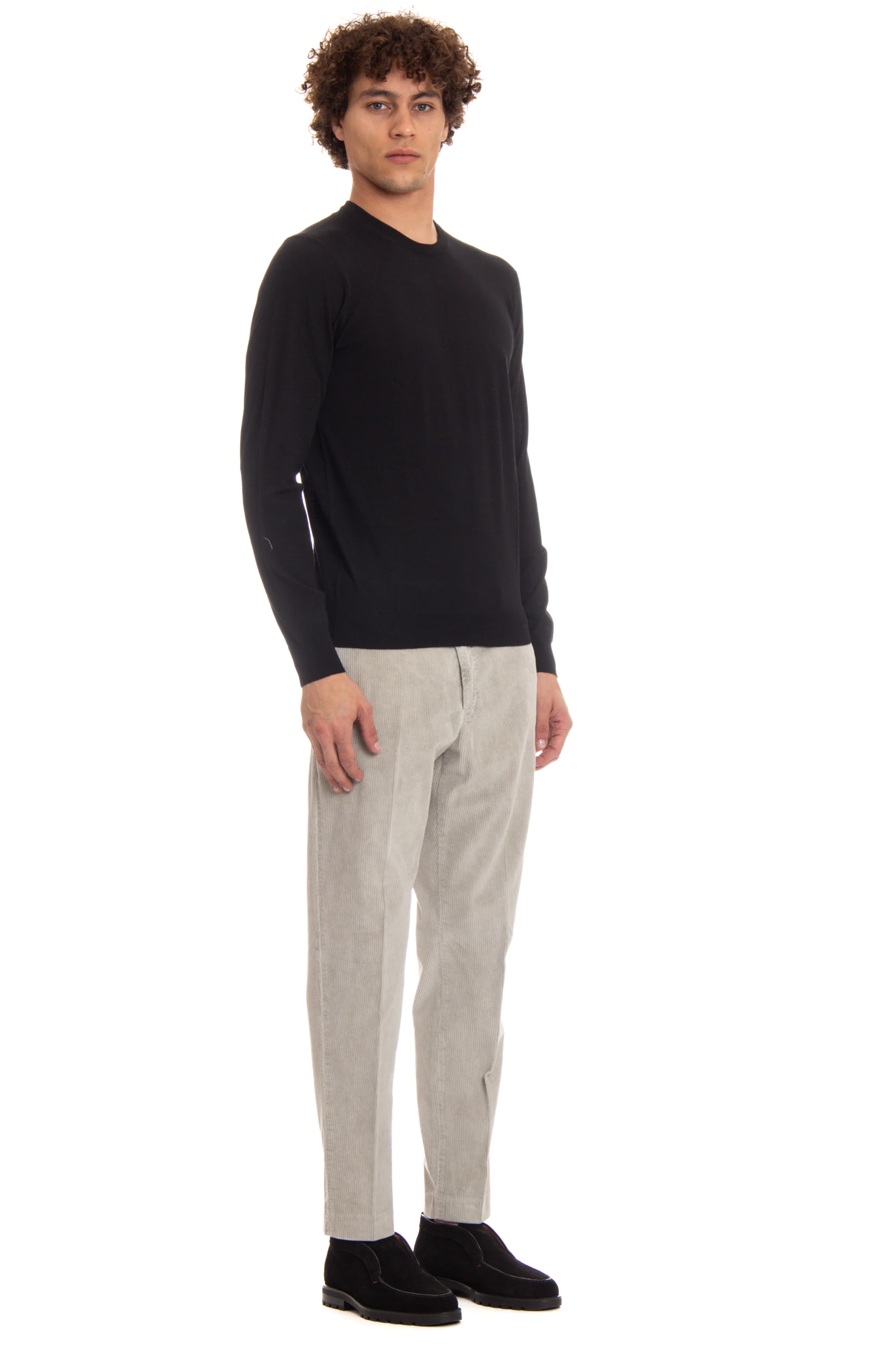 Drumohr Crew Neck Sweater in Extrafine Wool - Image 3