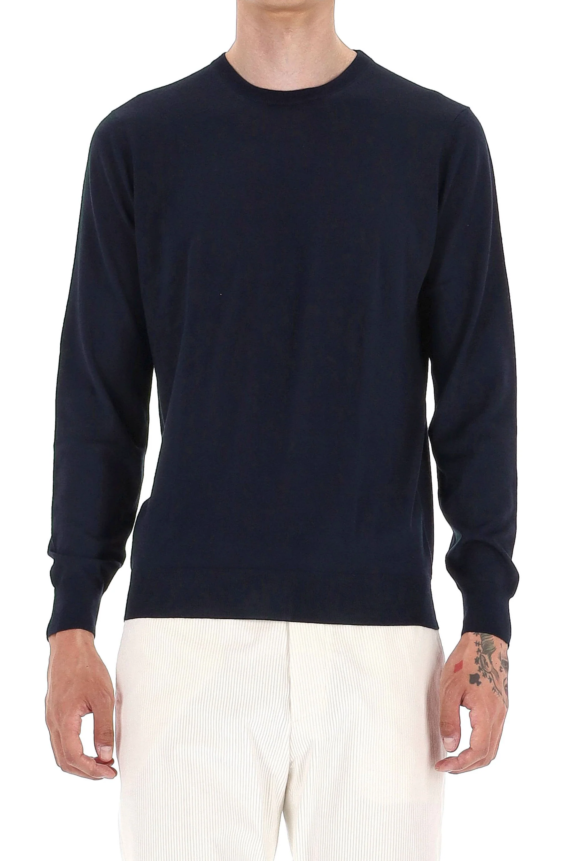 Drumohr Crew Neck Sweater in Extrafine Wool
