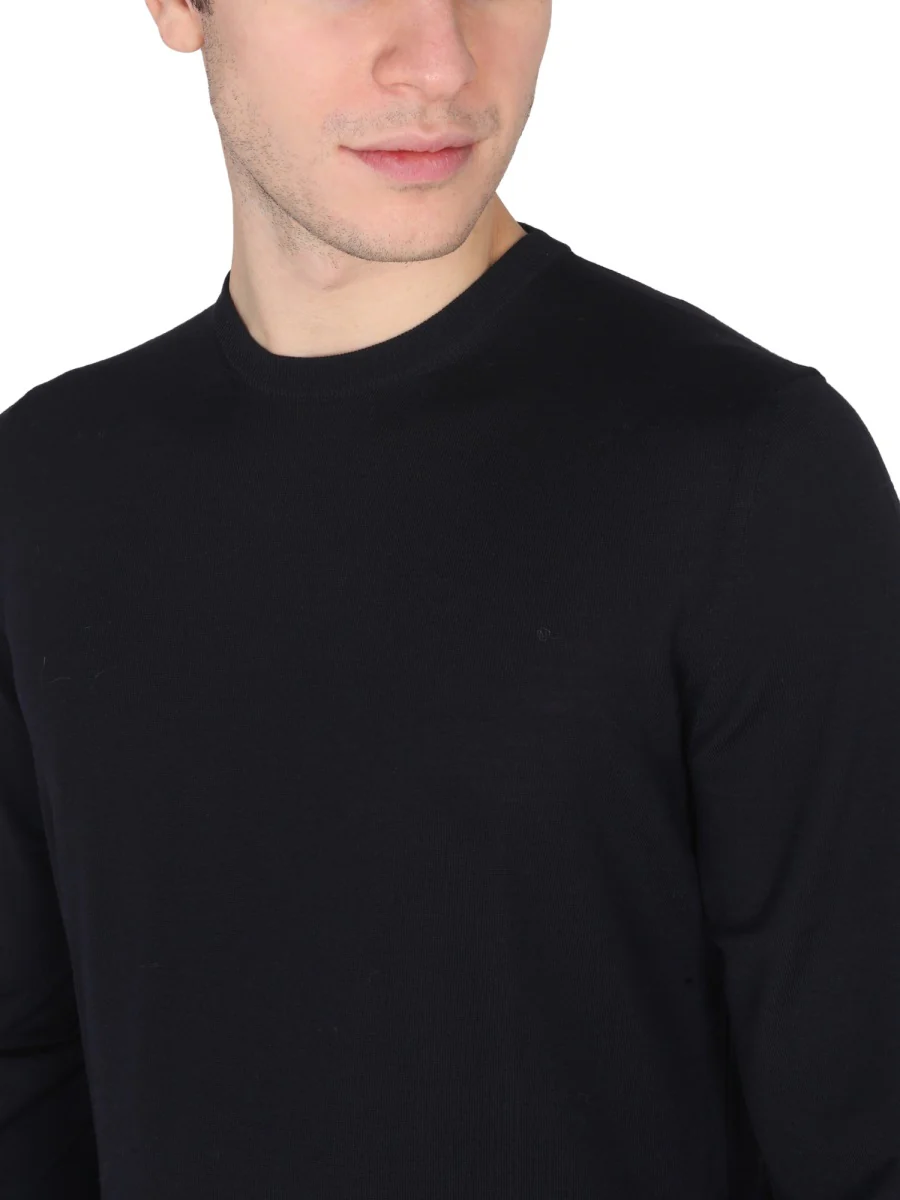 Drumohr Cross-Neck Wool T-Shirt for Men - Image 6