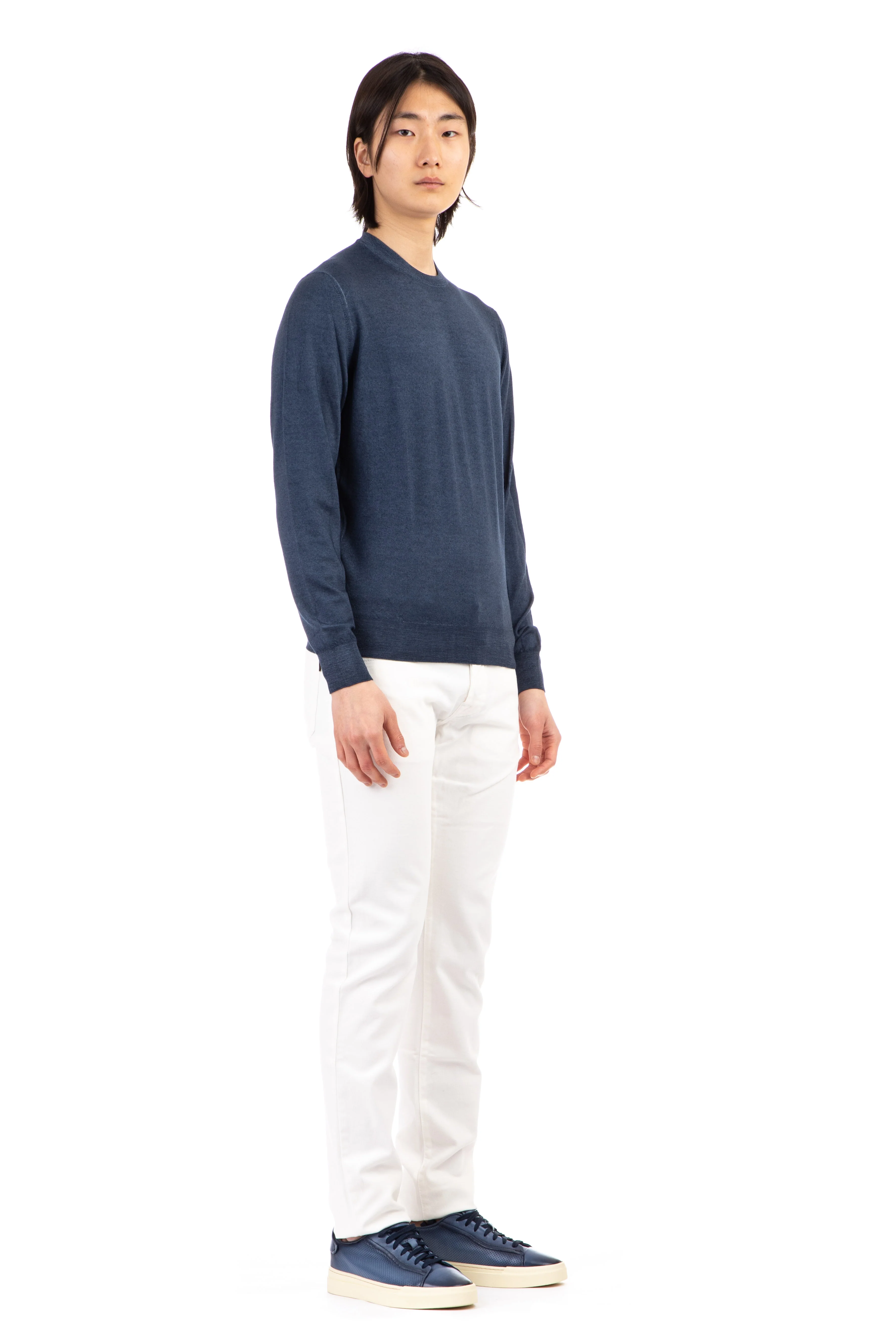 Drumohr Fine 140's Pure Wool Crew Neck Sweater - Image 2