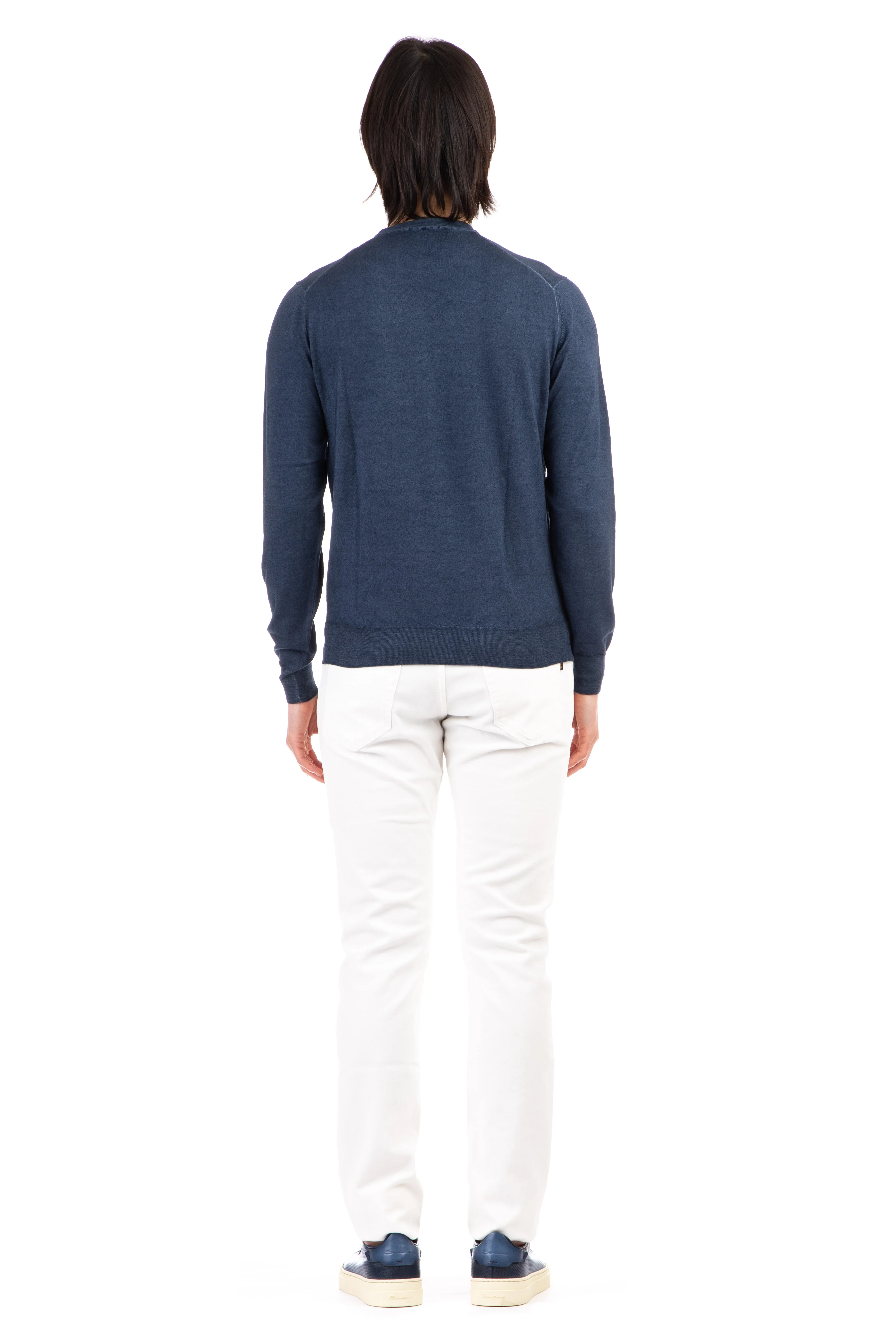 Drumohr Fine 140's Pure Wool Crew Neck Sweater - Image 3