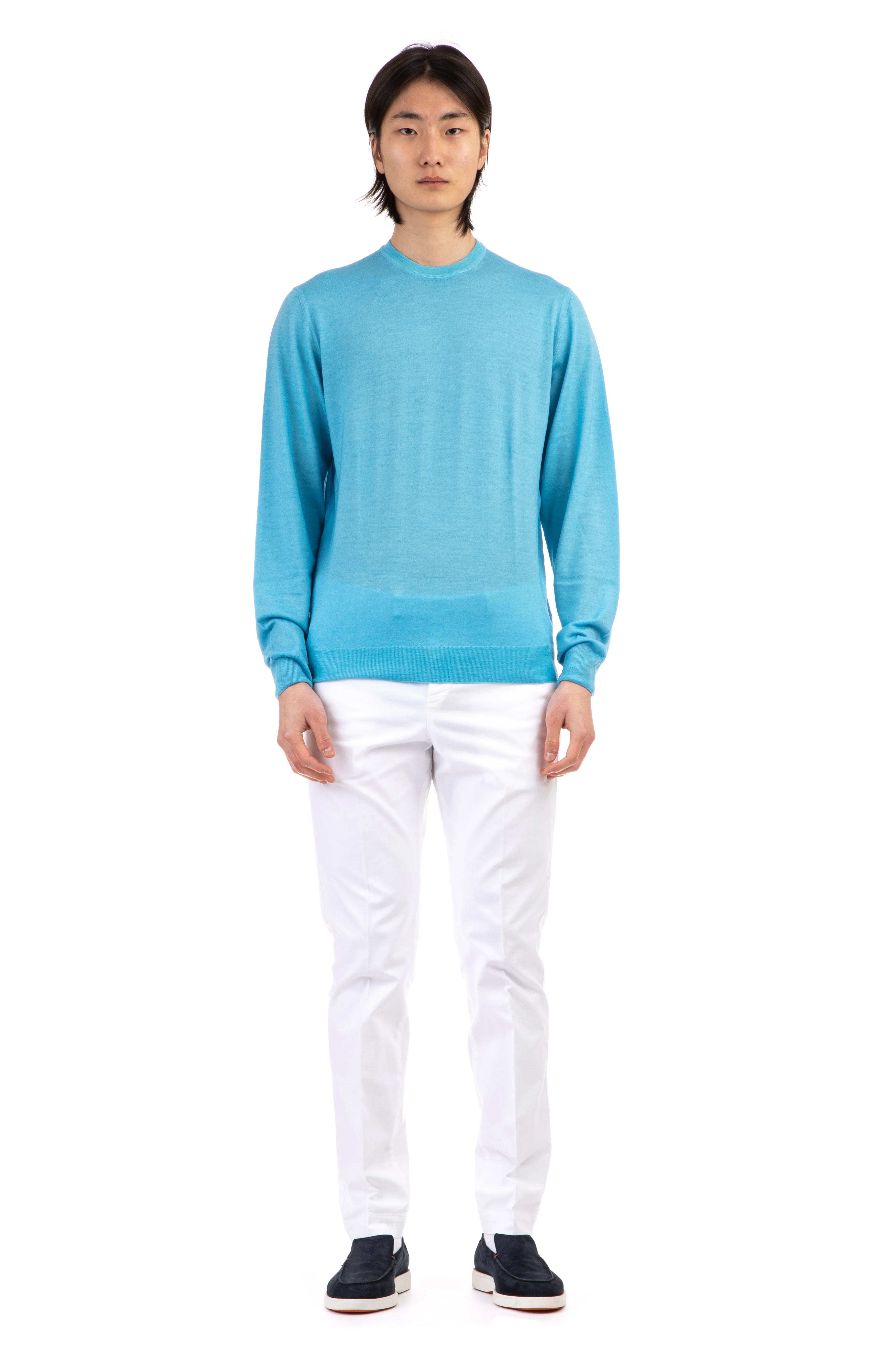 Drumohr Fine Pure Wool Sweater with Watercolor Texture