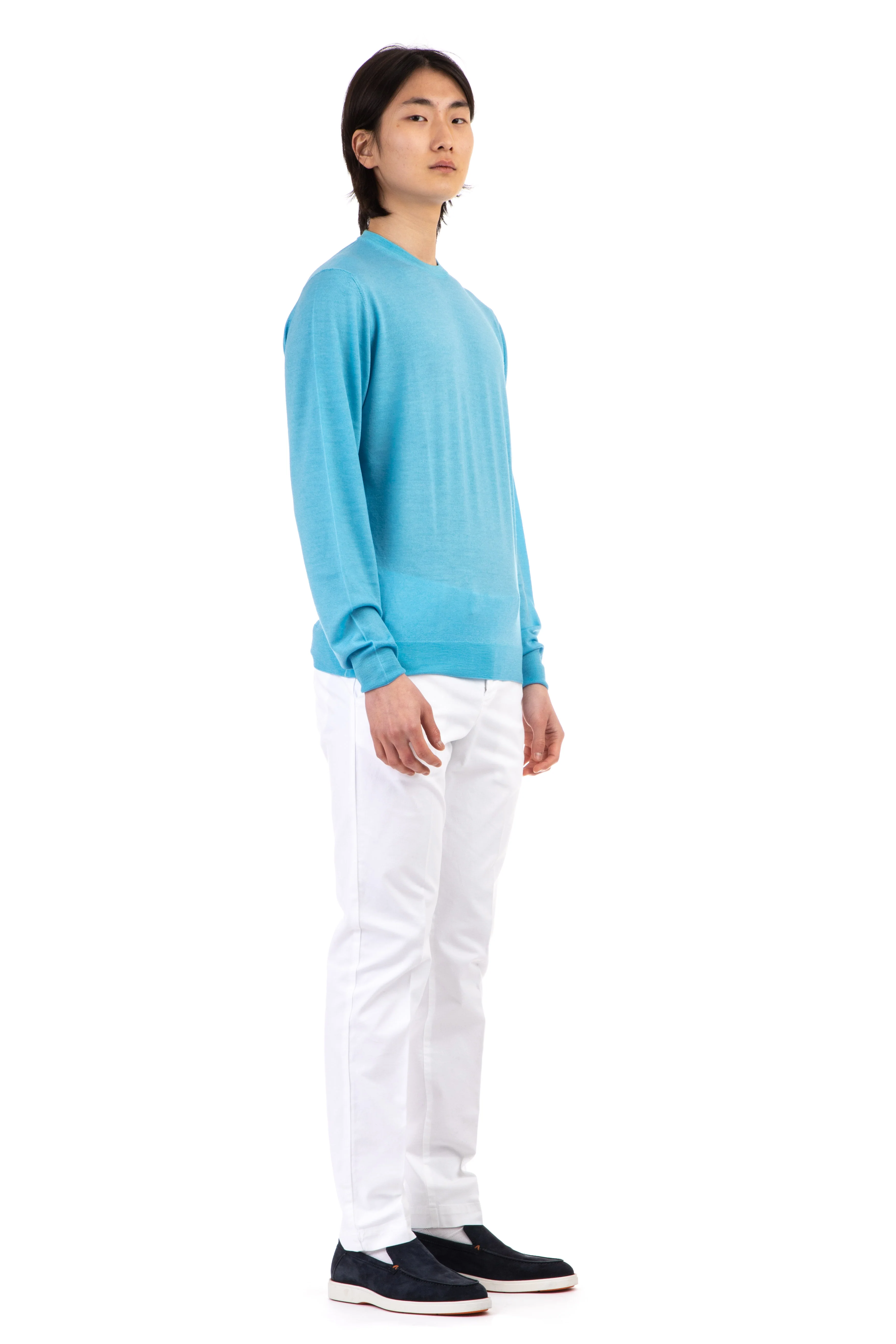 Drumohr Fine Pure Wool Sweater with Watercolor Texture - Image 2
