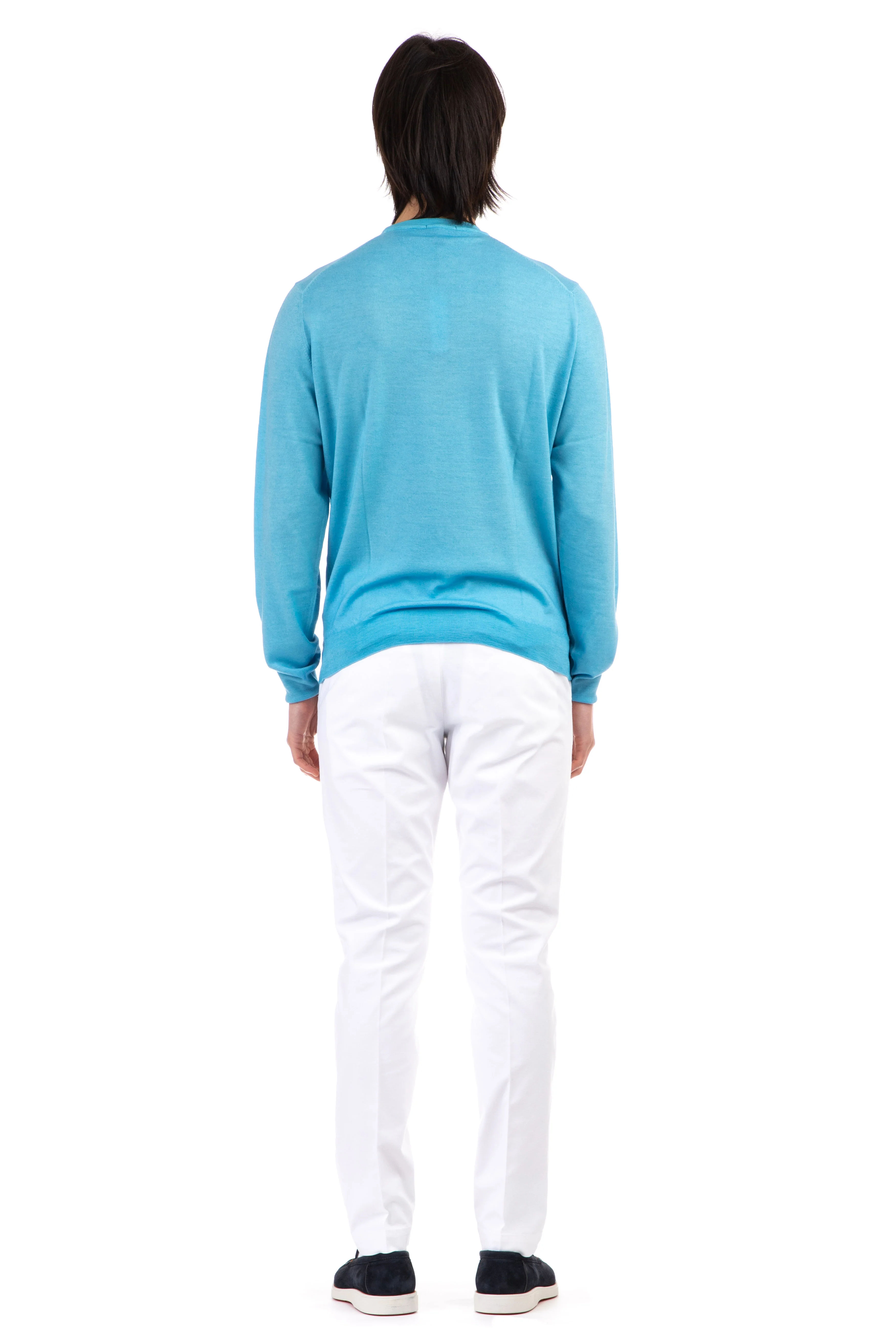 Drumohr Fine Pure Wool Sweater with Watercolor Texture - Image 3