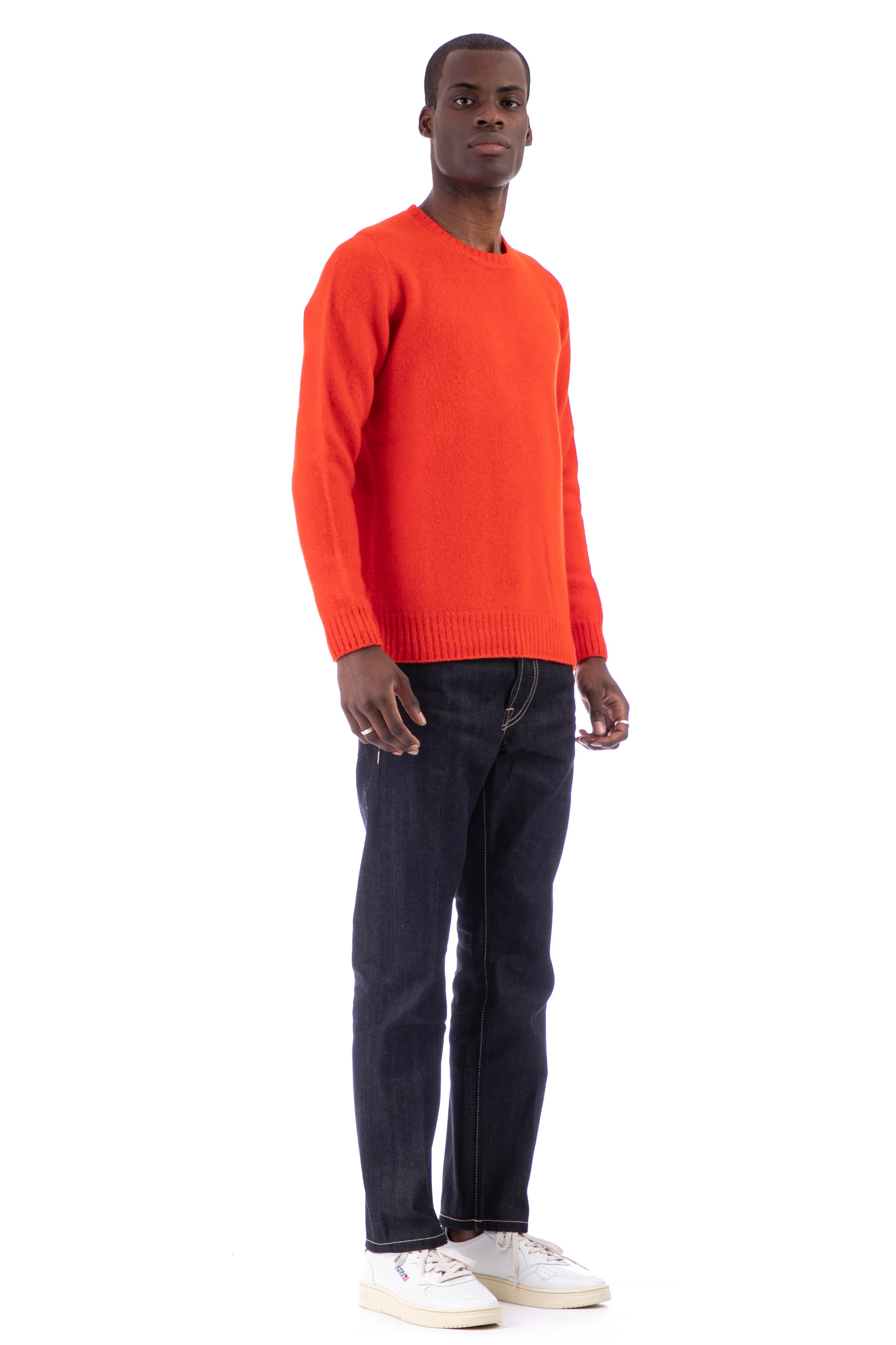 Drumohr Gauzed Wool Crewneck Sweater with Temporary Fit - Image 2