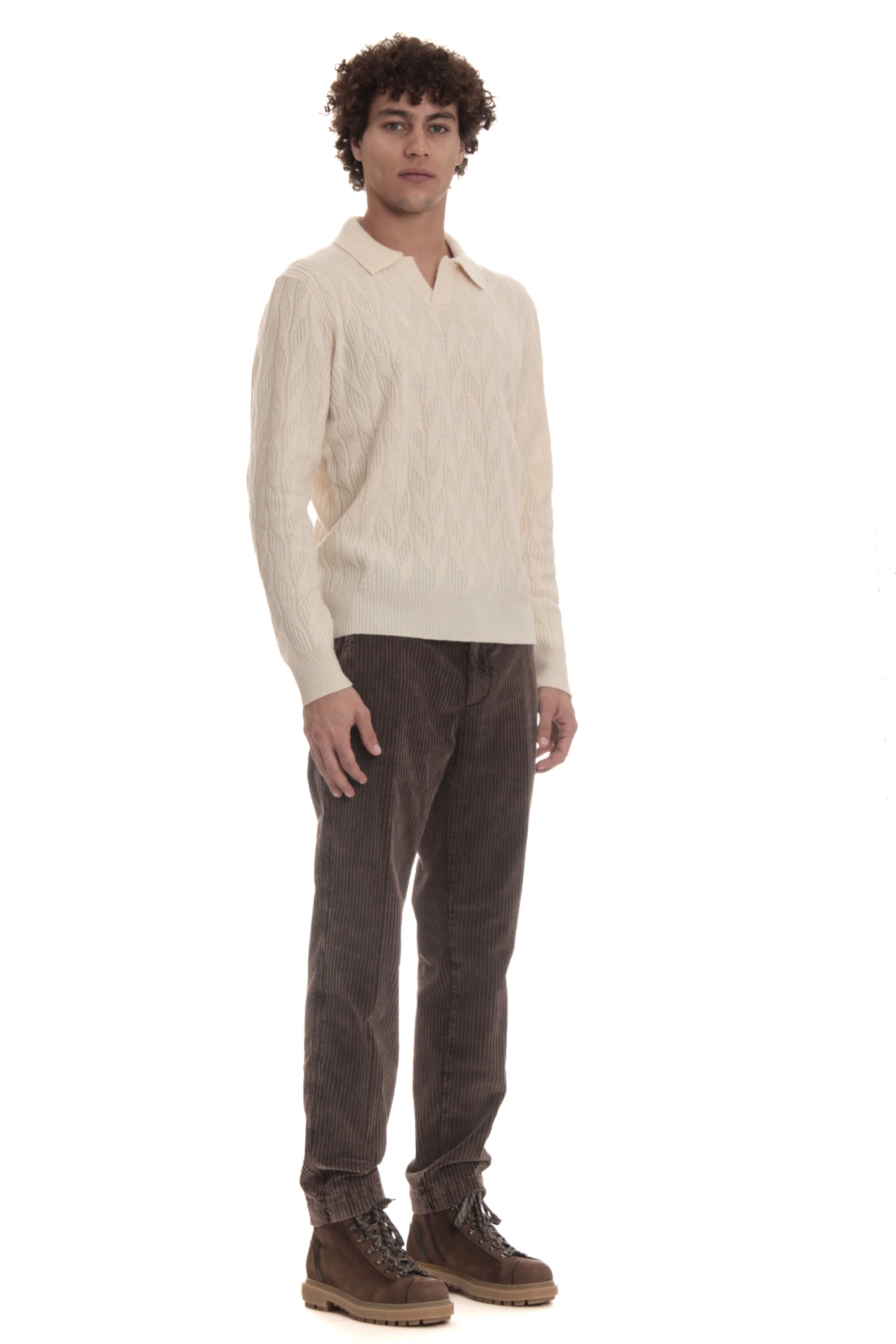 Drumohr Lightweight Natural Sweater for Men - FW24 - Image 2