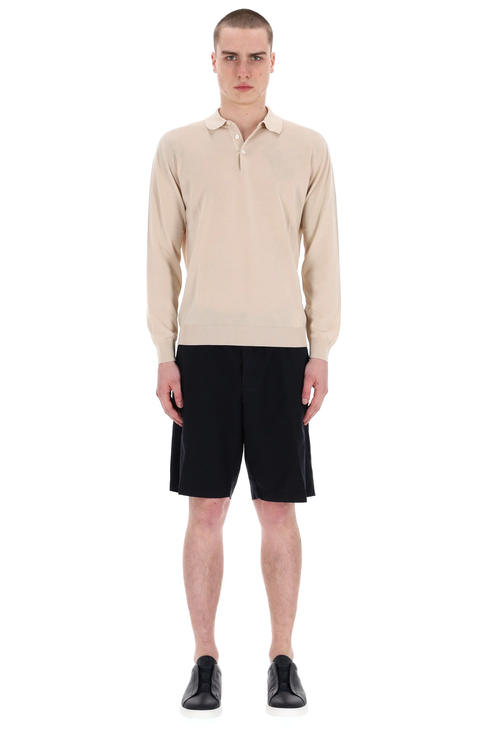 Drumohr Men's Classic Mini Polo Shirt
