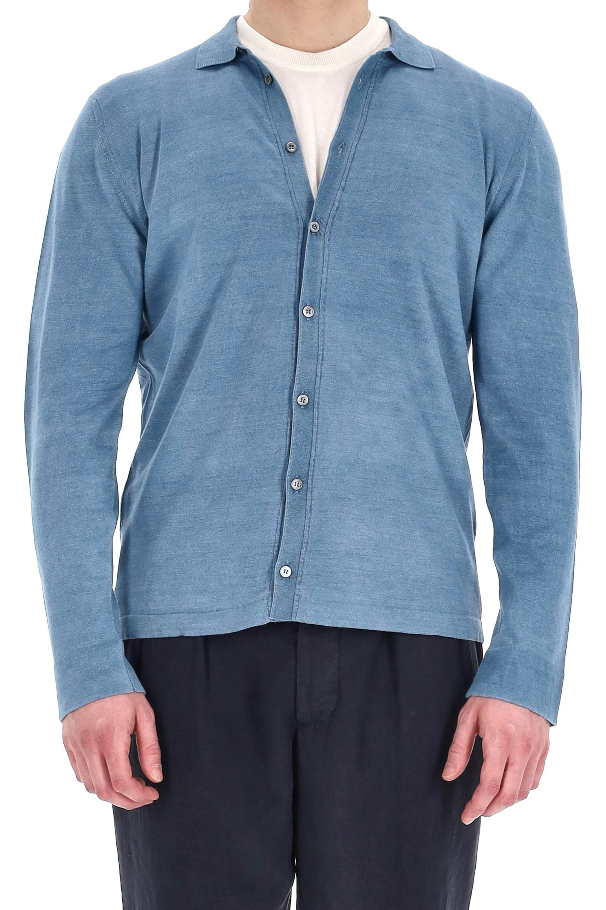 Drumohr Mini Denim Button-Up Shirt for Men - Image 7