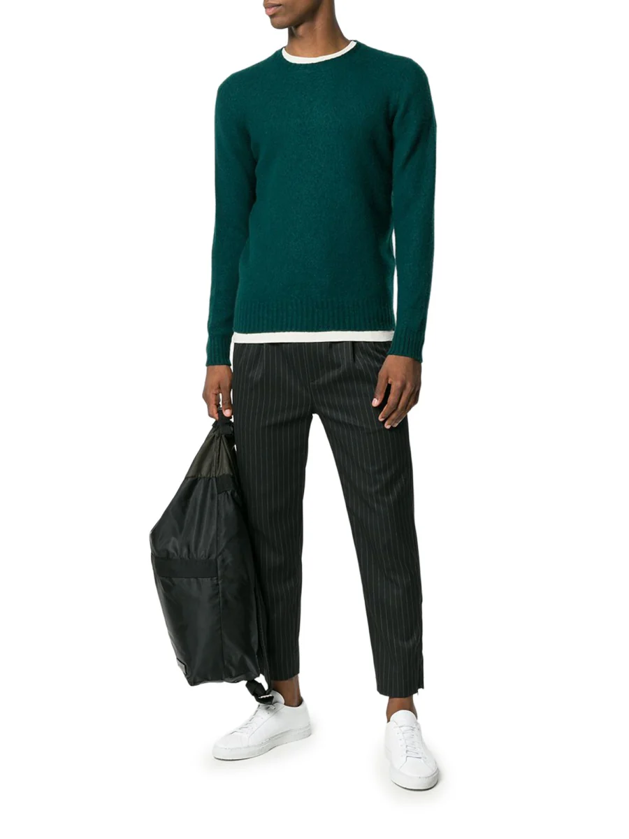 DRUMOHR Wool Sweater, Crew Neck, Ribbed Trims, Straight Hem - Image 2