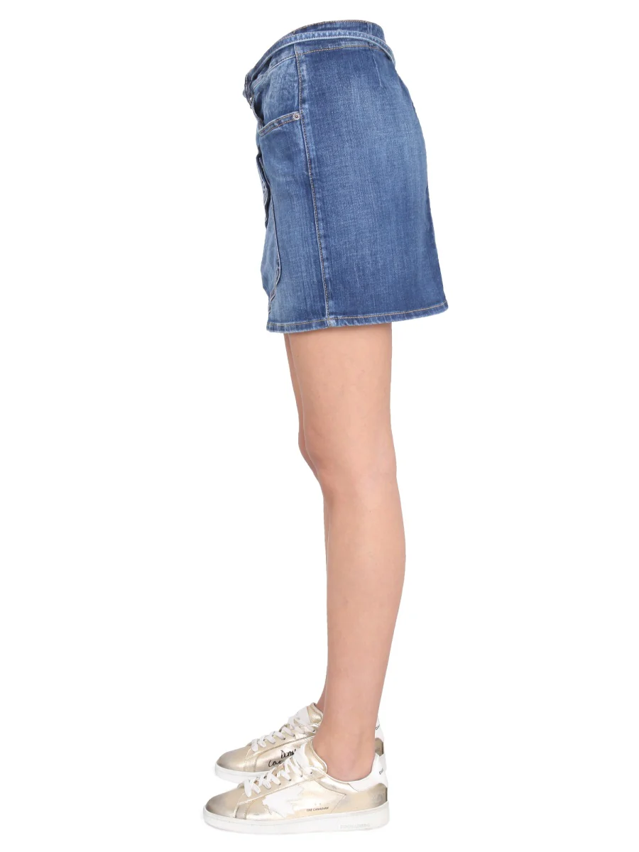 DSQUARED BIG POCKET MINI SKIRT - Image 3