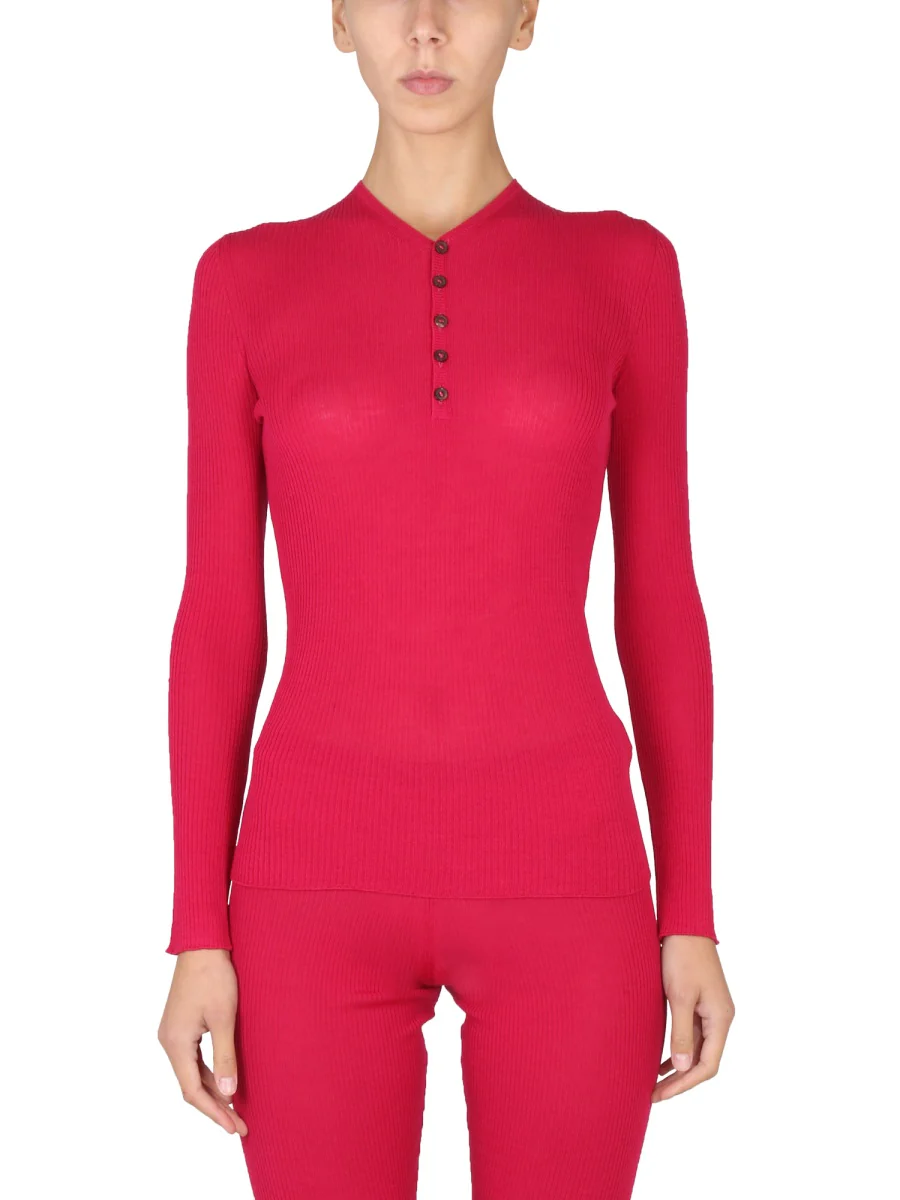 DSQUARED Button Ribbed Sweater